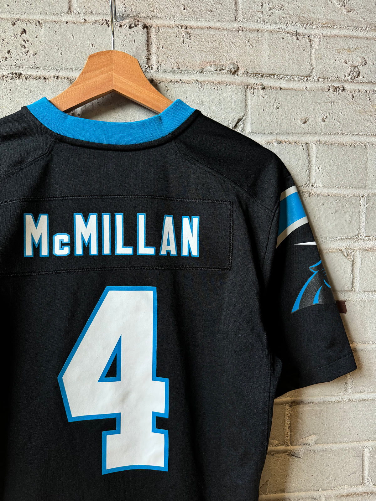 2025 Carolina Panthers Tetairoa McMillan Black Nike Game Jersey (Youth Large)
