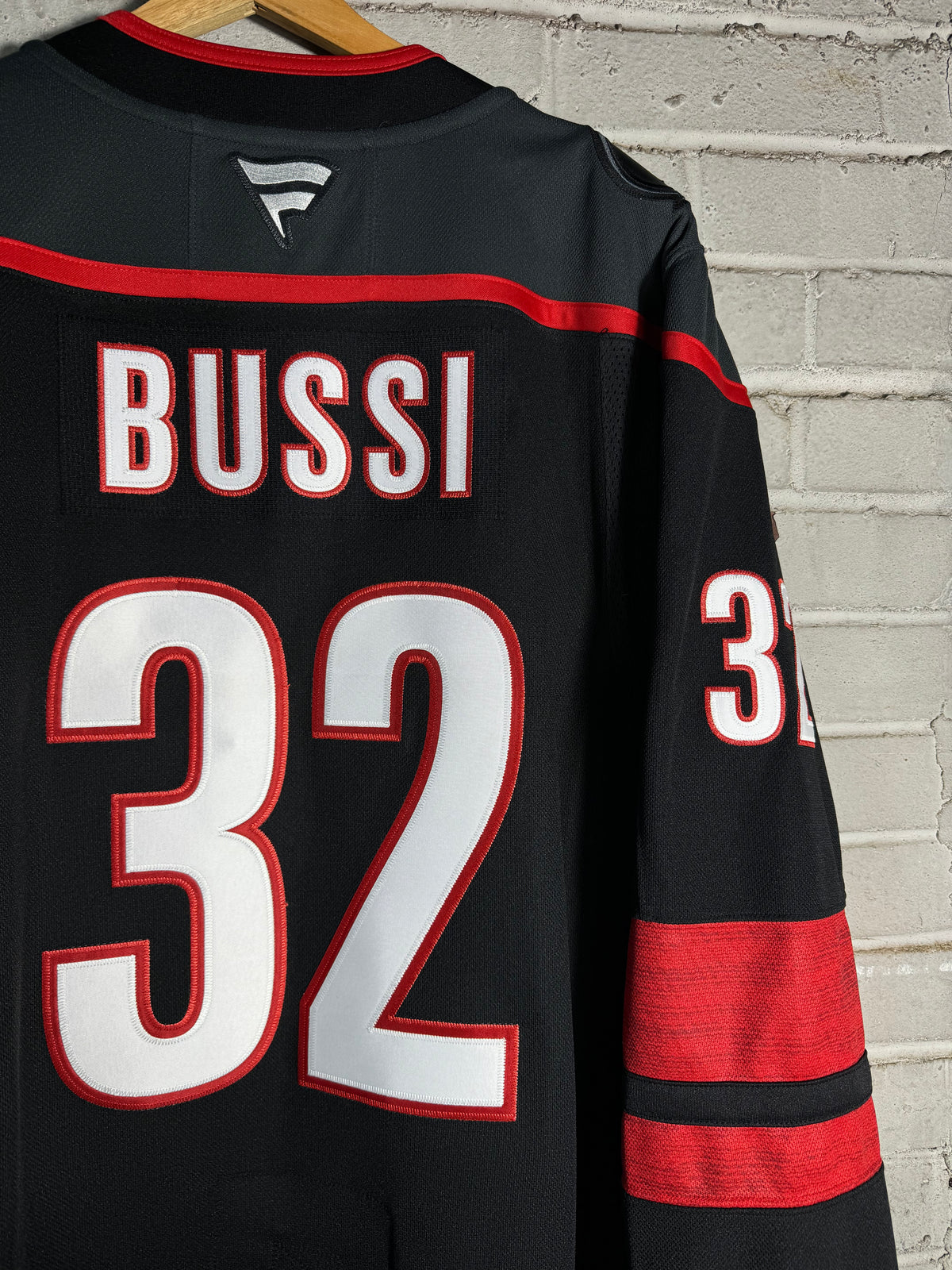 2025 Carolina Hurricanes Brandon Bussi Home Black Fanatics Premium NHL Hockey Jersey - Deadstock (56/XXL)