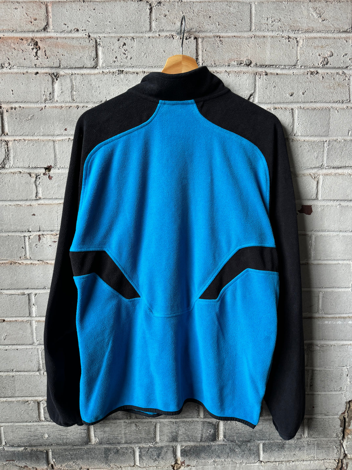 00’s Carolina Panthers Vintage Blue Black Fleece Reebok NFL Full Zip Jacket (Medium)