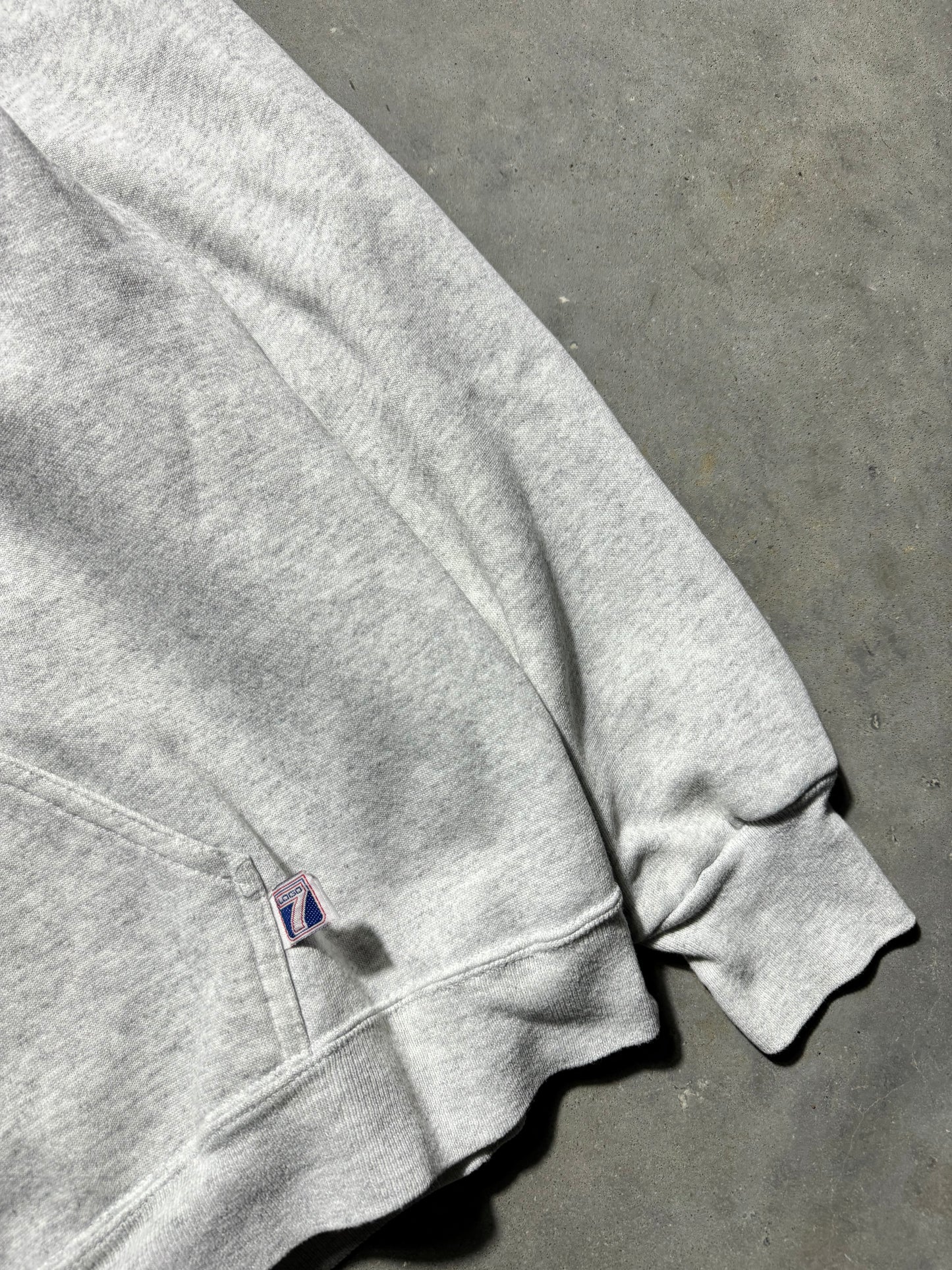 90’s Charlotte Hornets Vintage Heather Grey Logo 7 NBA Hoodie (Boxy XL)