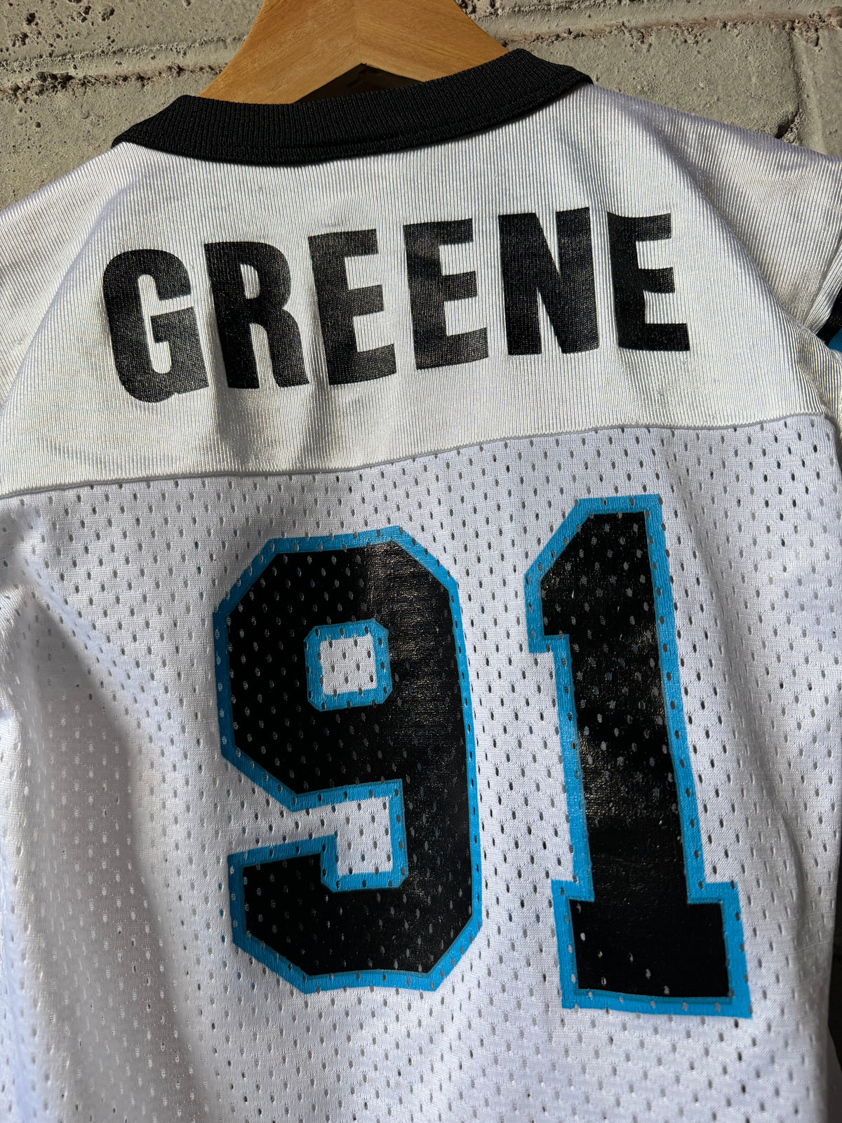 1996 Carolina Panthers Kevin Greene Vintage White Champion NFL Jersey (Youth Medium)