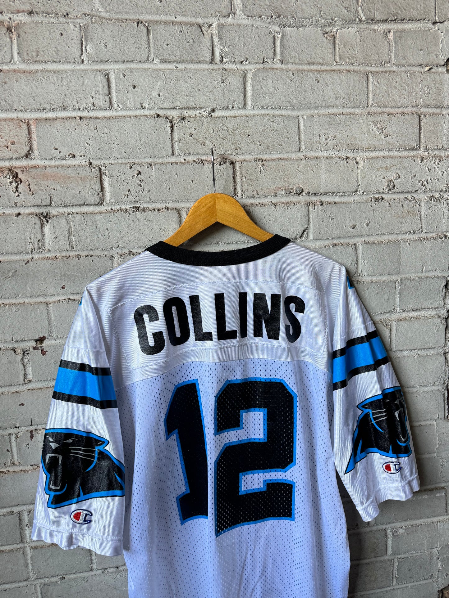 90’s Carolina Panthers Kerry Collins Vintage White Champion NFL Jersey (52/XXL)