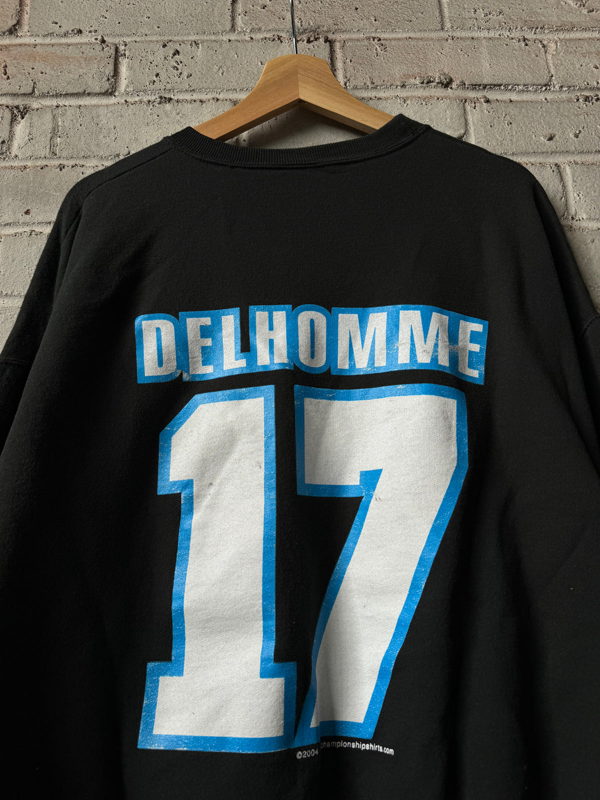 2004 Carolina Panthers Jake Delhomme Vintage Black NFL Jersey Crewneck (XL)