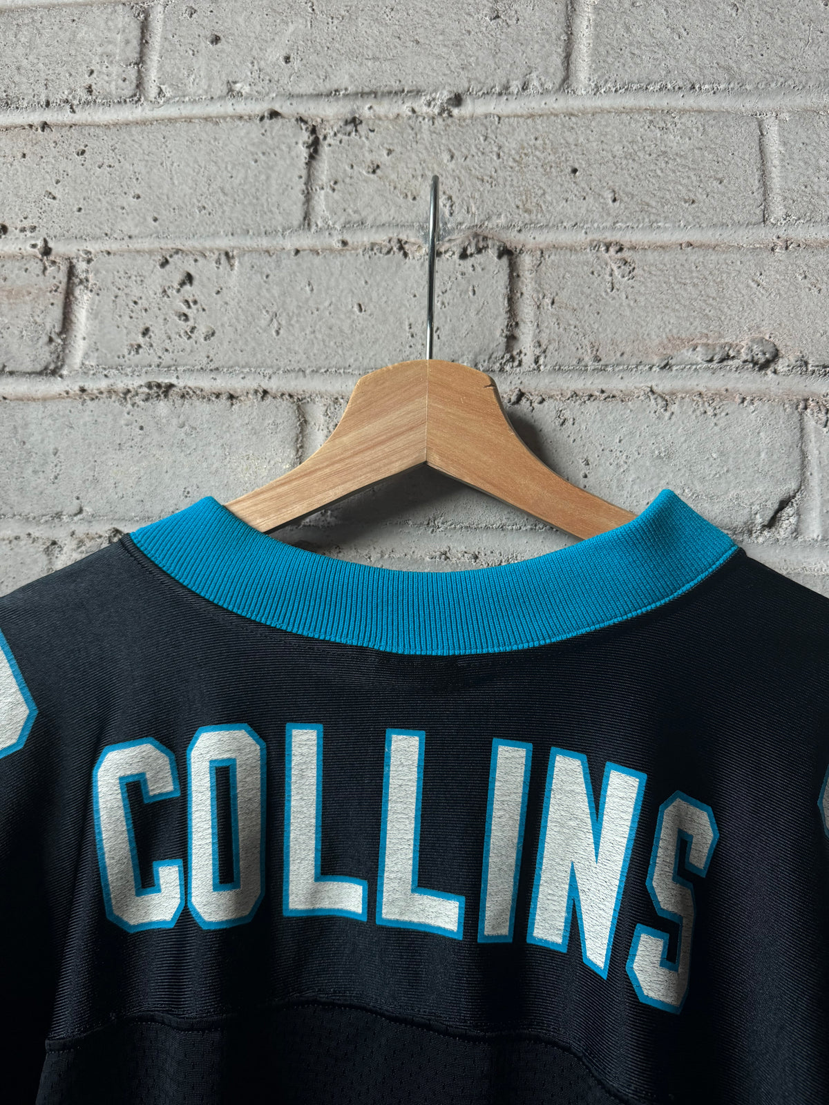 90’s Carolina Panthers Kerry Collins Vintage Black Nike Team Sports NFL Jersey (XXL)
