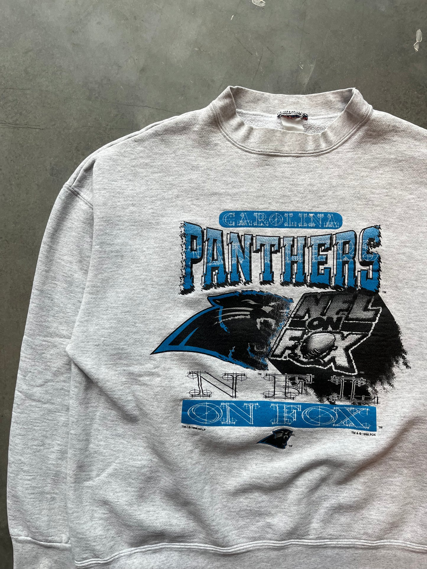 1996 Carolina Panthers Vintage NFL On Fox Heavyweight Crewneck (Medium)