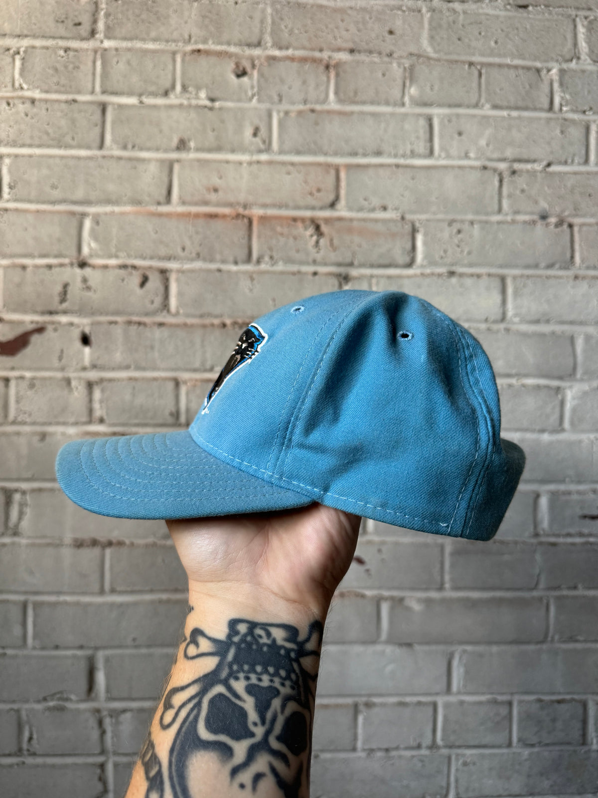 90’s Carolina Panthers Vintage New Era Plain Logo Wool NFL Snapback Hat (OSFA)