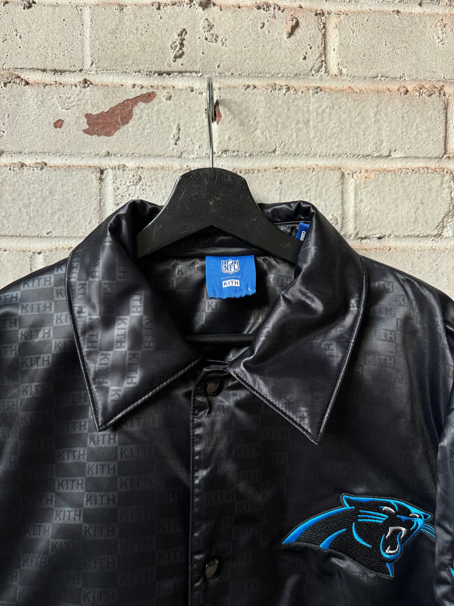 2023 Carolina Panthers x KITH x NFL Satin Bomber Jacket (Large)