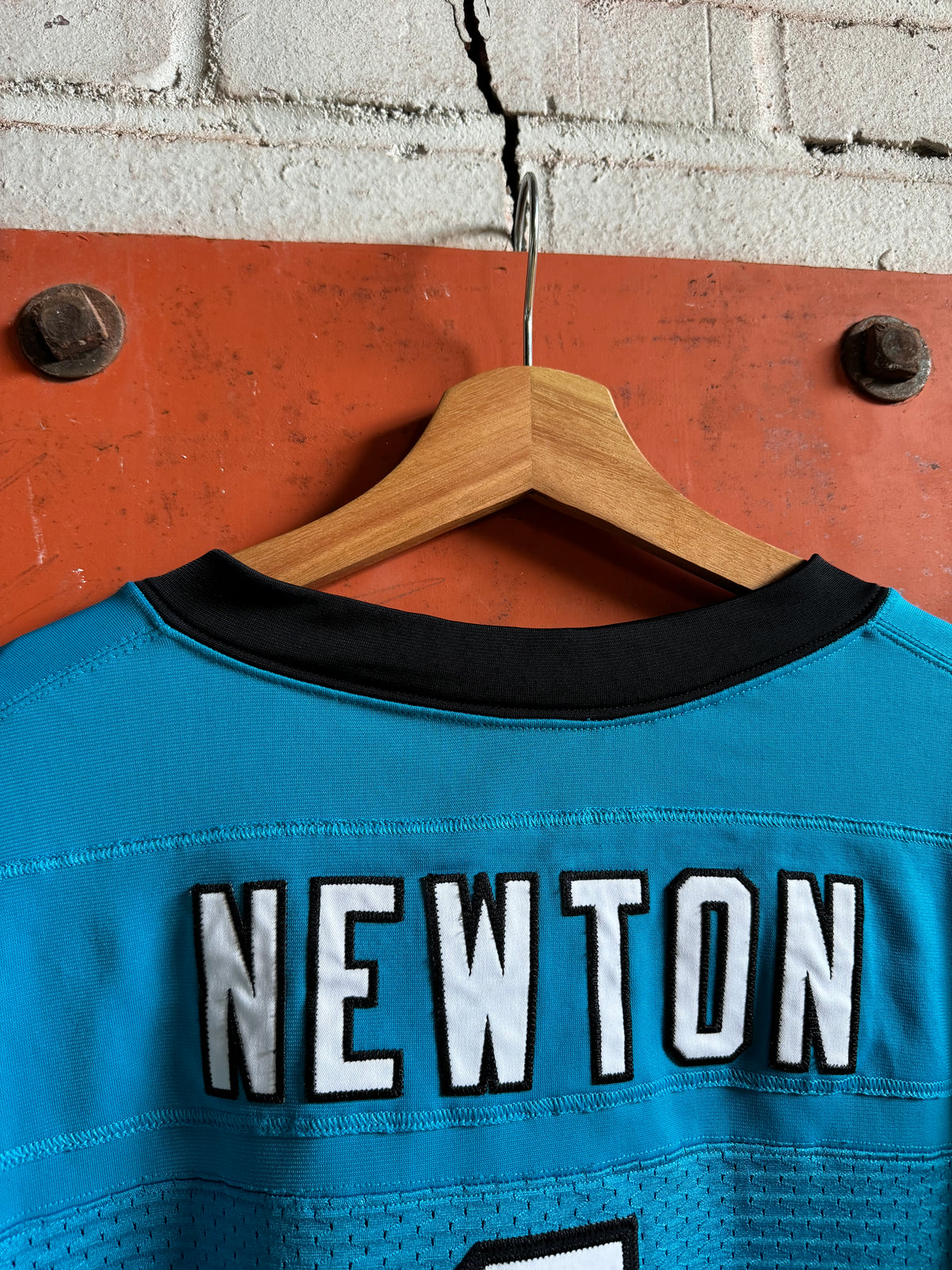 2012 Carolina Panthers Cam Newton Alternate Blue Nike First Generation Heavy Mesh Authentic NFL Jersey (4XL)