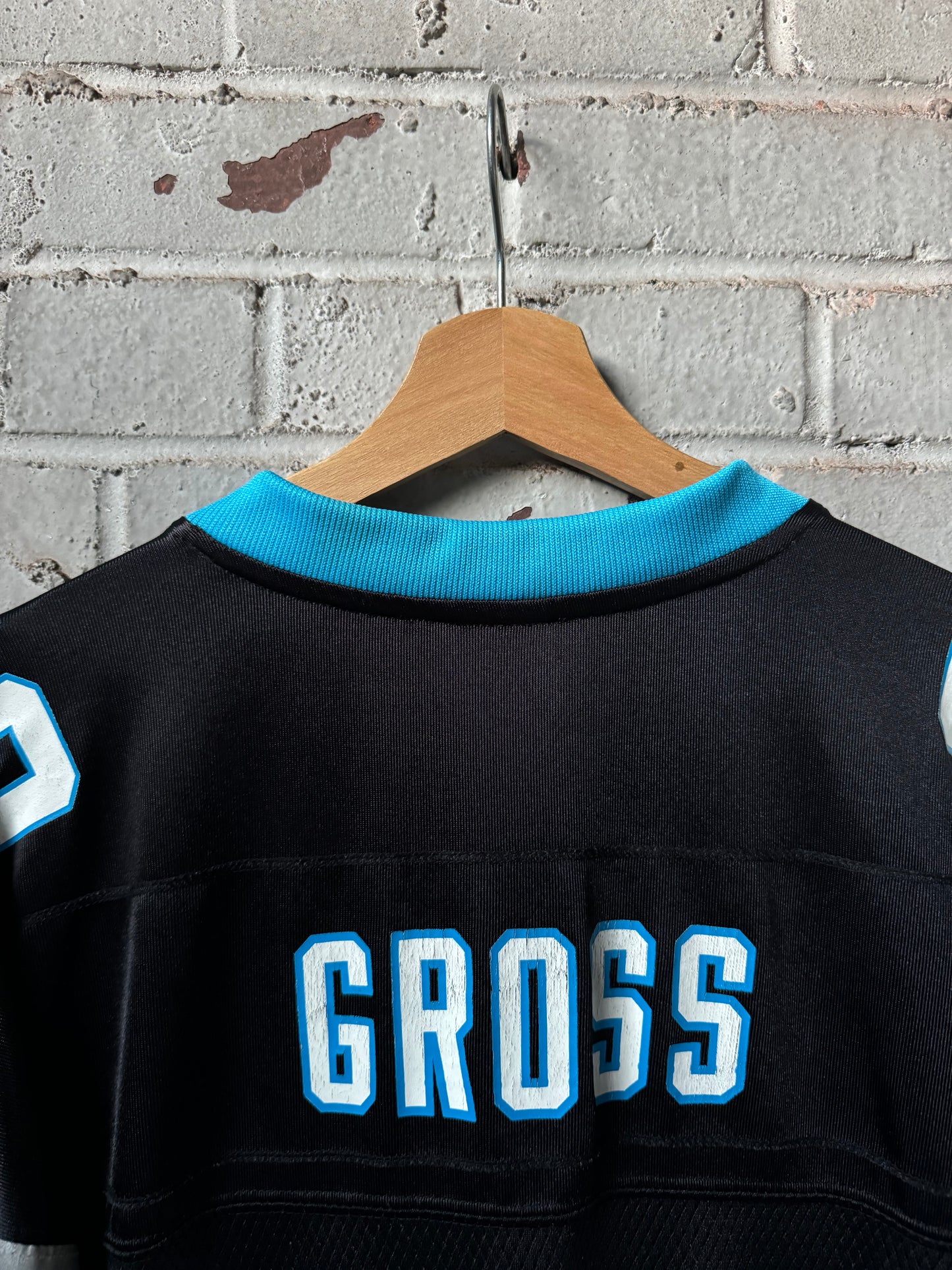00’s Carolina Panthers Jordan Gross Vintage Black Reebok NFL Jersey (XXL)
