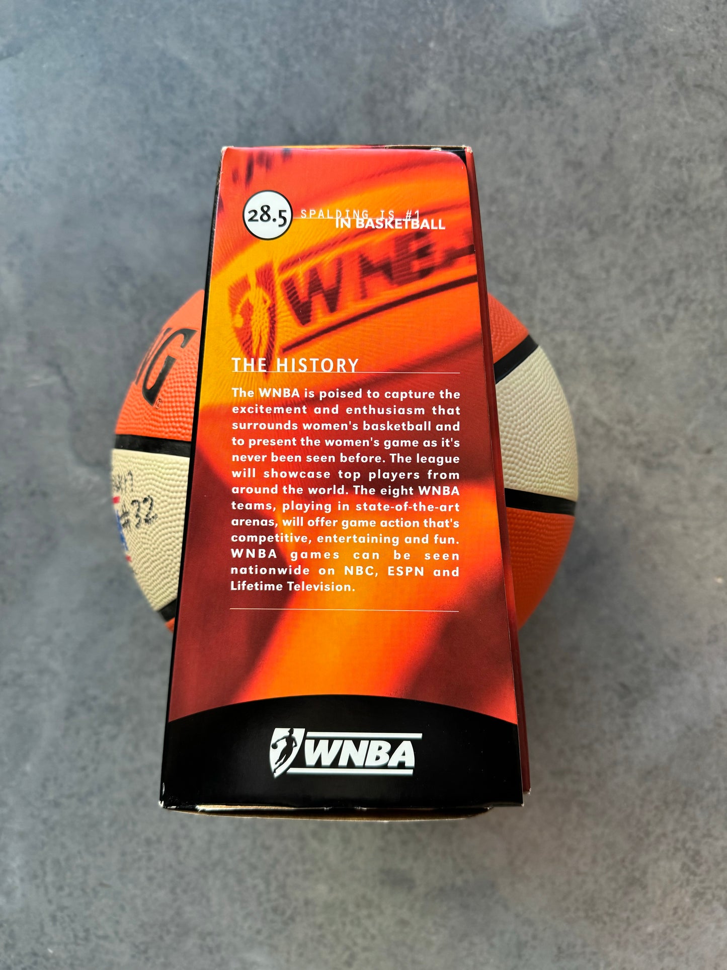 1997 Charlotte Sting Andrea Stinson Vintage Spaulding WNBA Basketball - Brand New & Signed