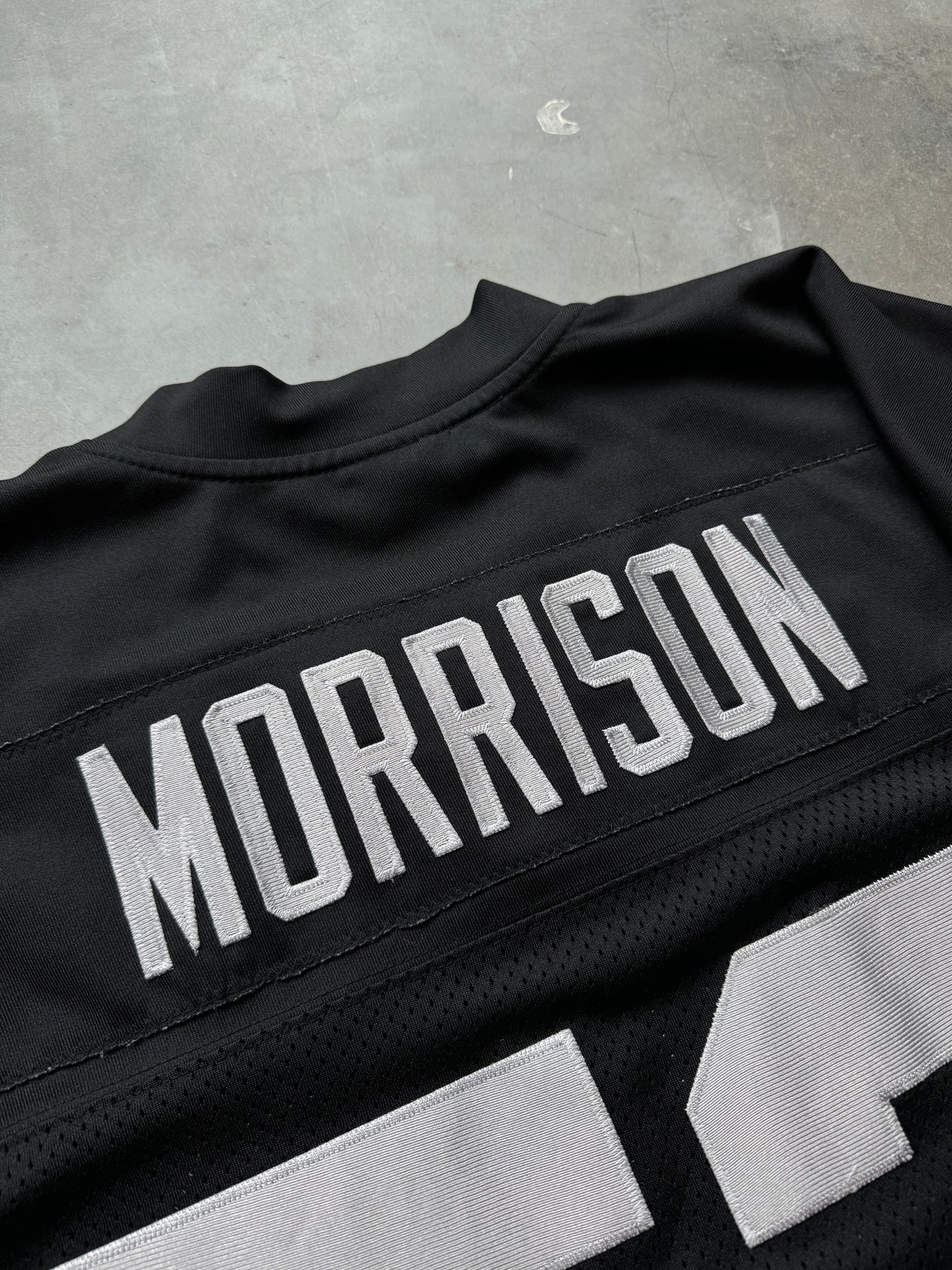 00’s Oakland Raiders Kirk Morrison Vintage Black Reebok Fully Stitched On Field Authentic NFL Jersey (52/XXL)