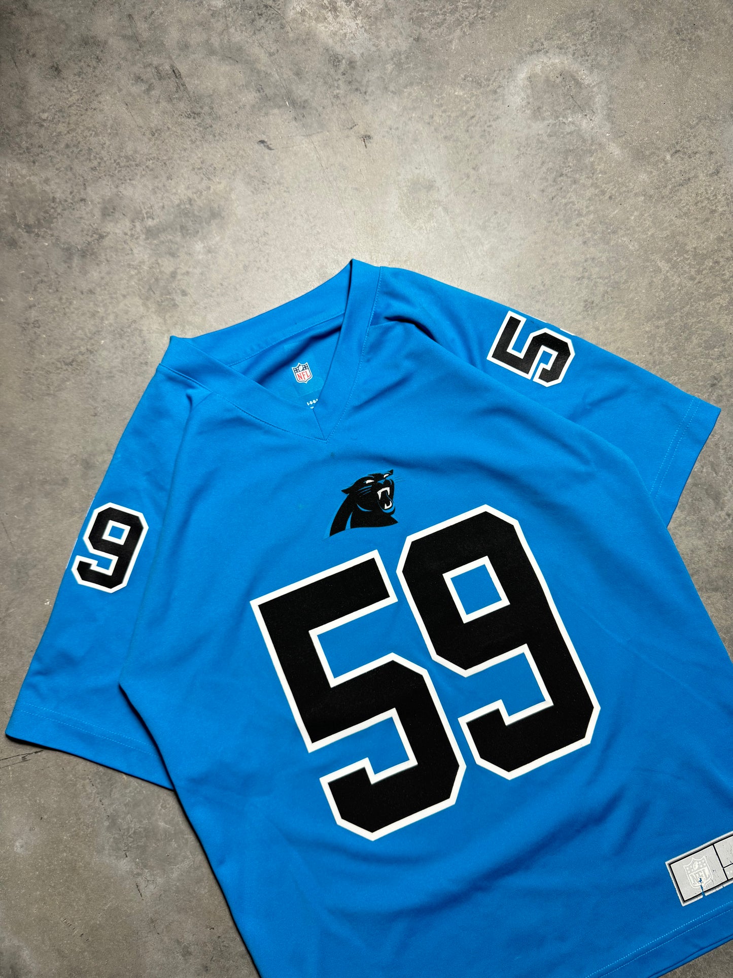 2010’s Carolina Panthers Luke Kuechly Blue NFL Jersey (Youth Large)