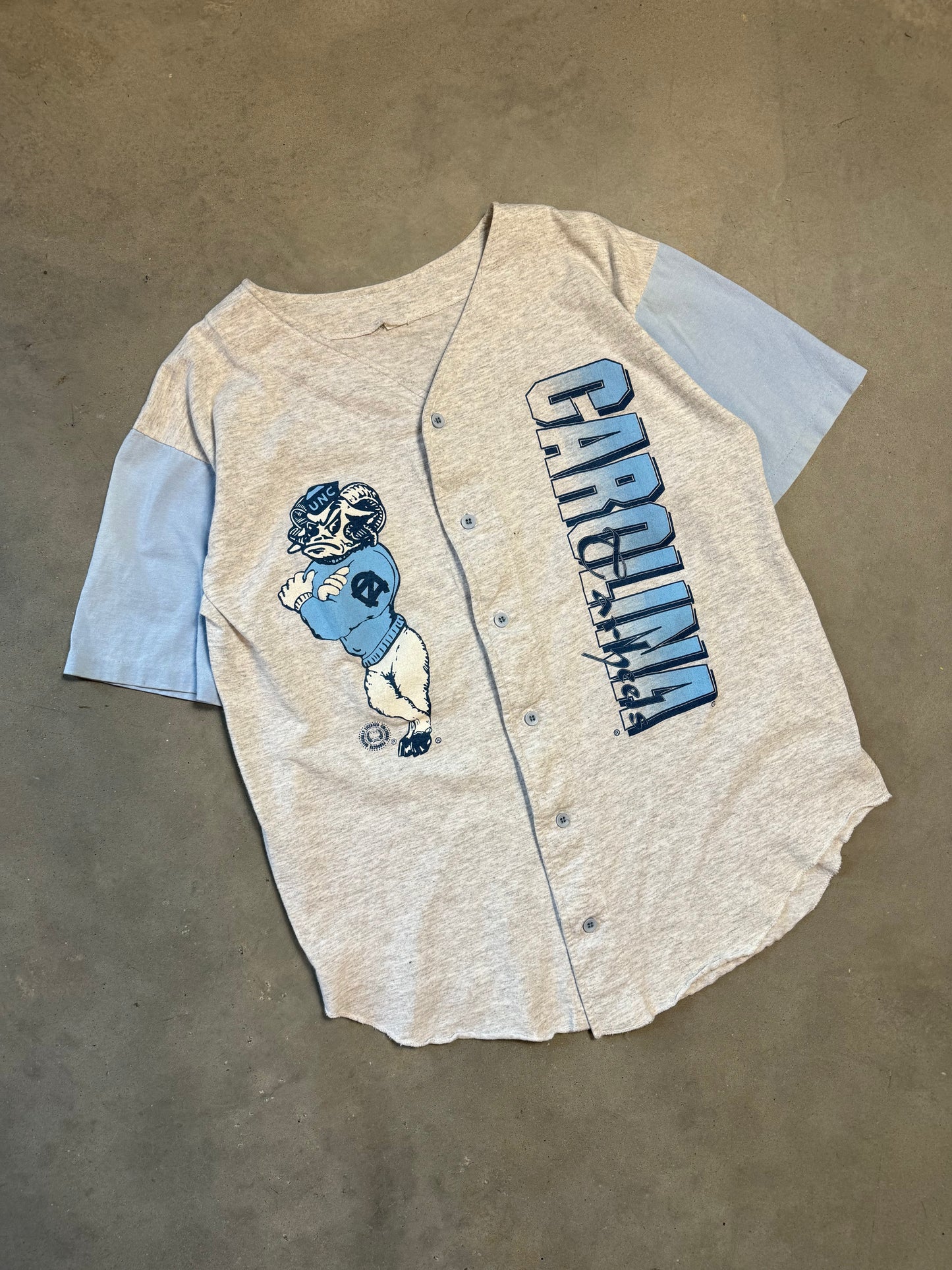 90’s UNC North Carolina Tarheels Vintage College Mascot Baseball Jersey (Medium)