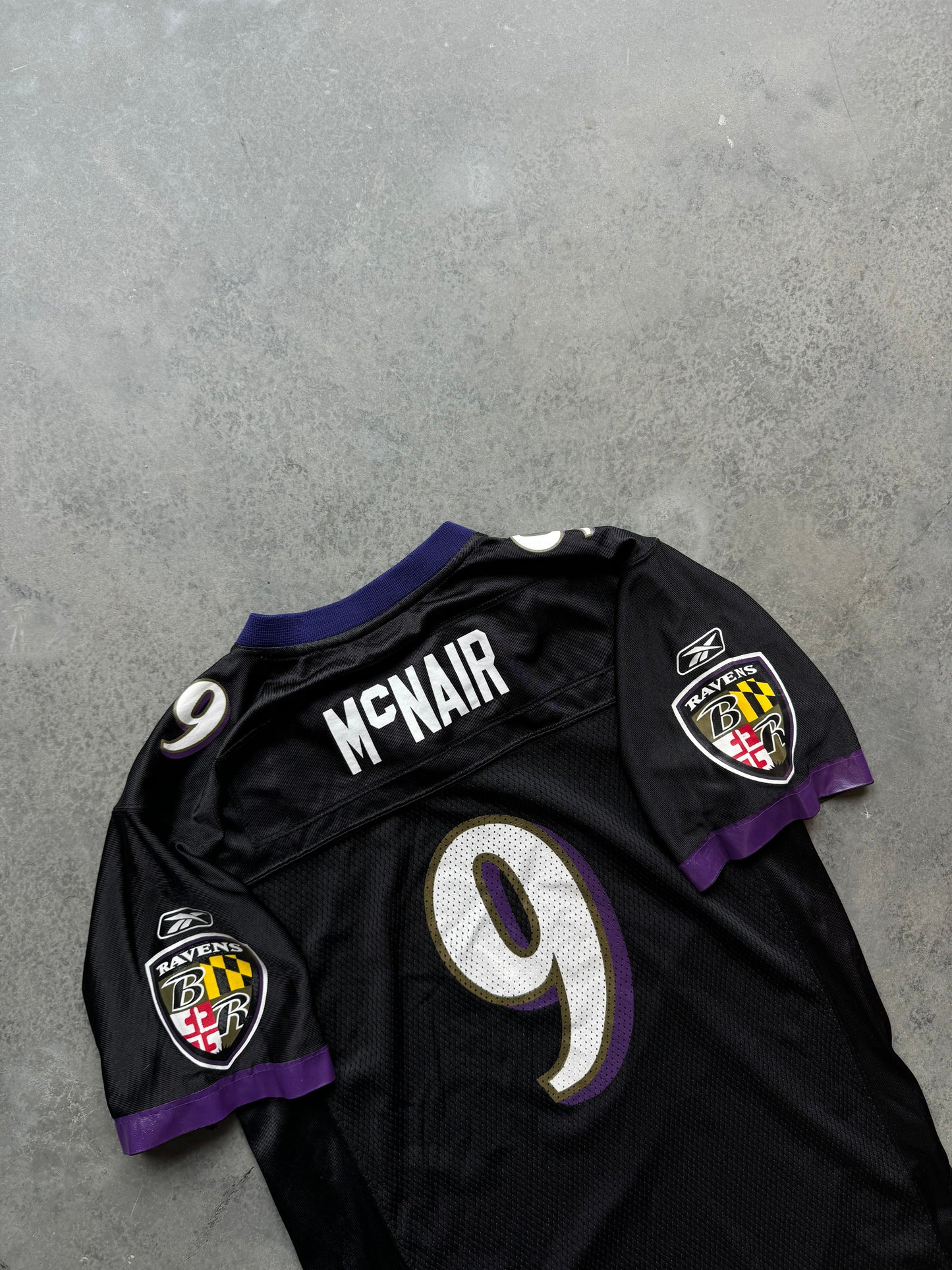 2006 Baltimore Ravens Steve McNair Vintage Black Alternate Reebok NFL Jersey (Youth Large)
