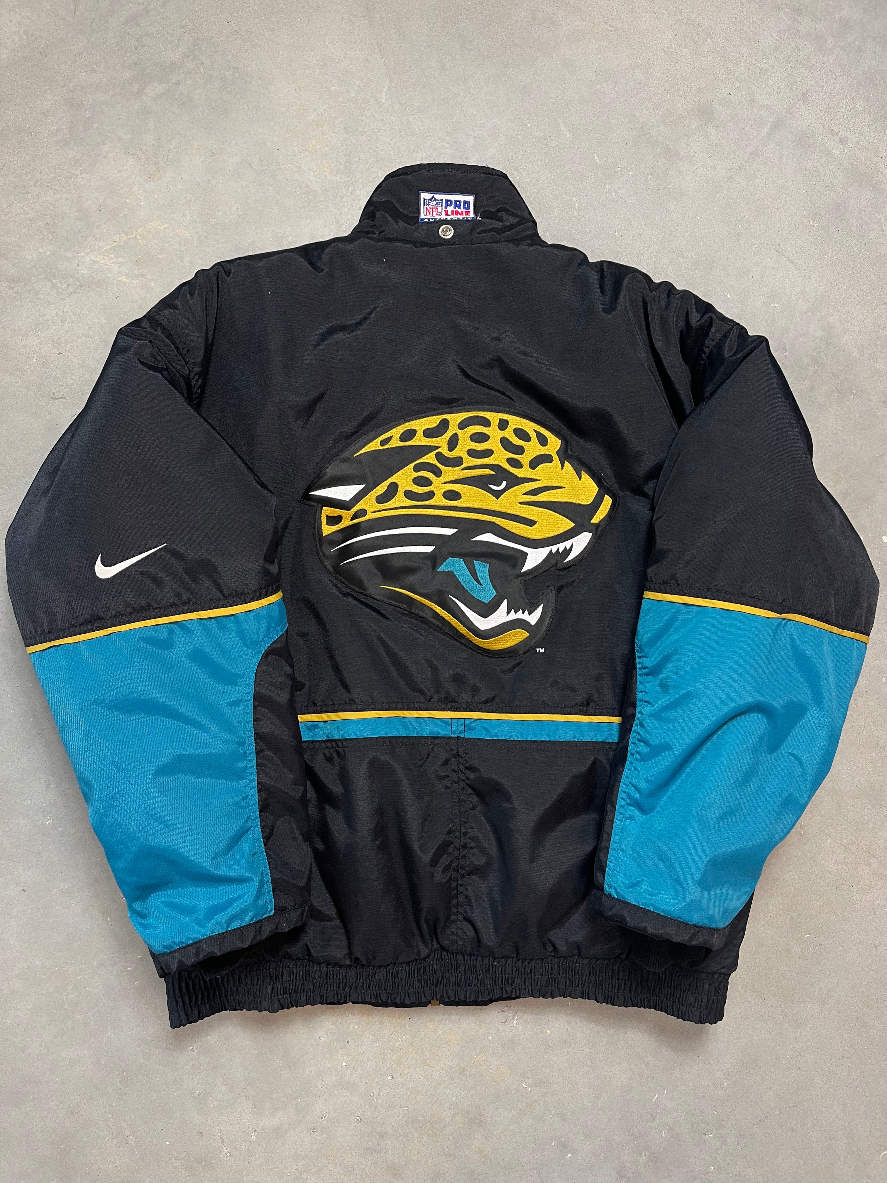 だ*う様 ヴィンテージ90〜00's Microsoft Stadium Jac 90's Jacksonville Jaguars Vintage Nike Big Logo Puffer Jacket