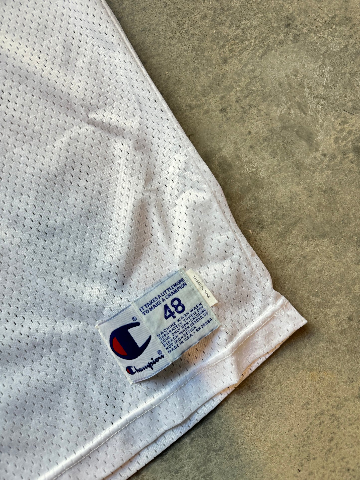 90’s St. Louis Rams Kevin Carter Vintage White Champion NFL Jersey (48/XL)