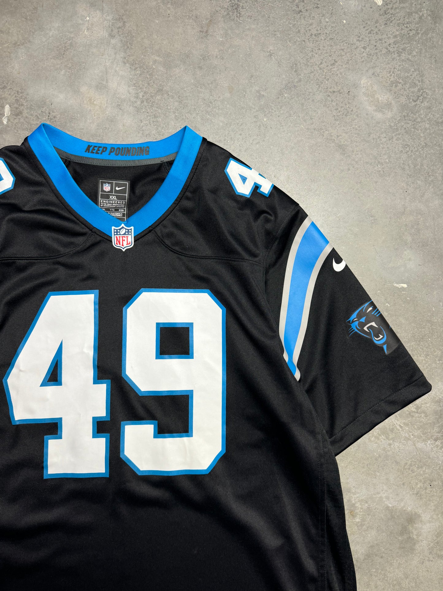2023 Carolina Panthers Frankie Luvu Black Nike NFL Jersey (XXL)
