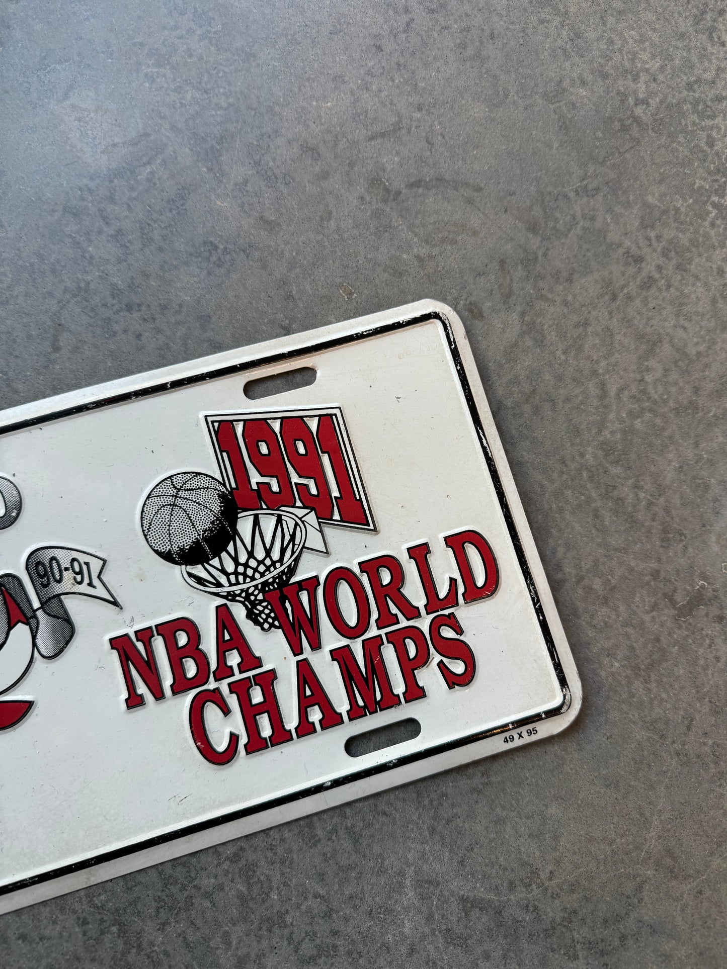 1991 Chicago Bulls NBA World Champions 25th Anniversary Decorative License Plate