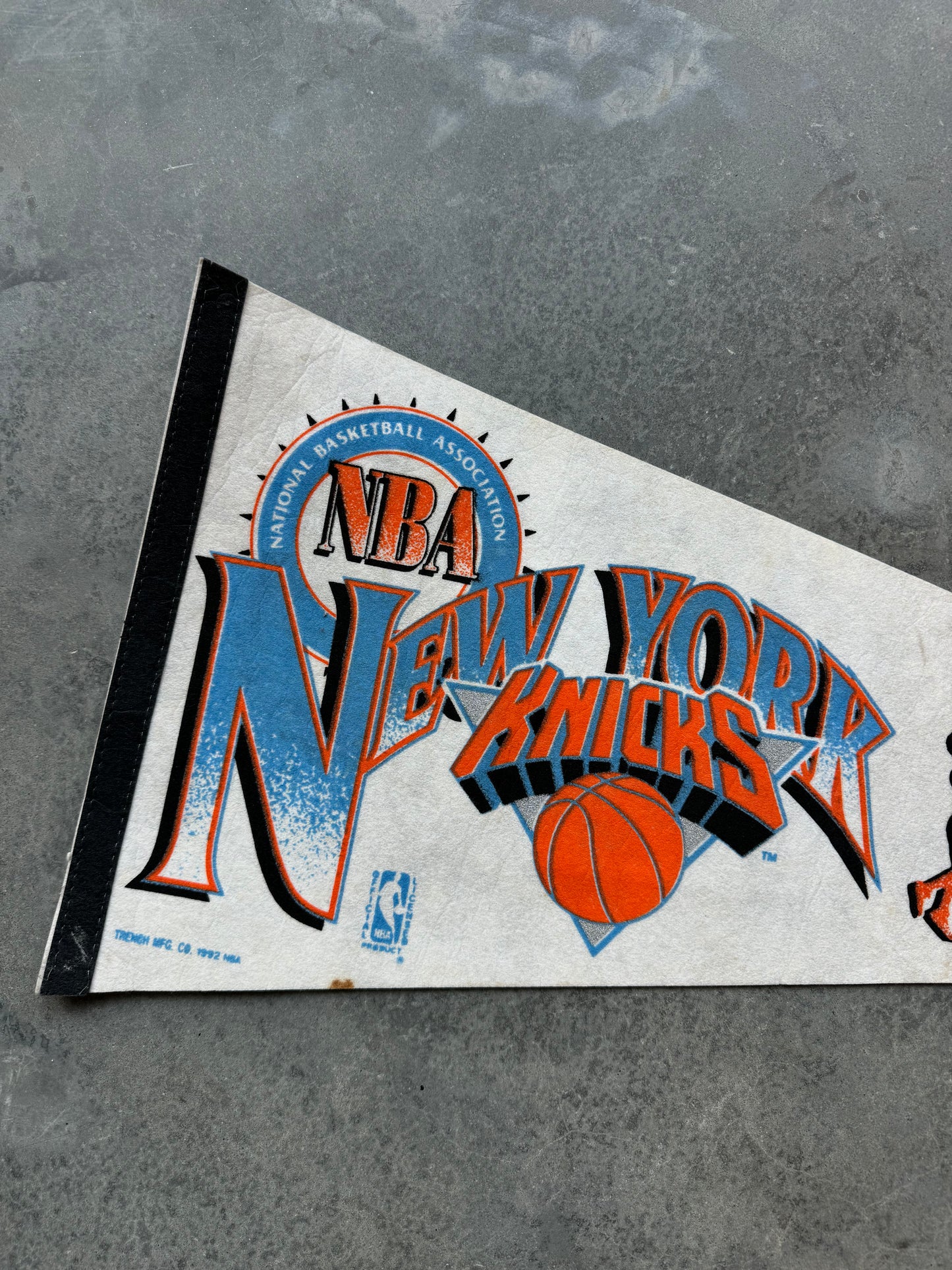 1992 New York Knicks Vintage Felt NBA Pennant