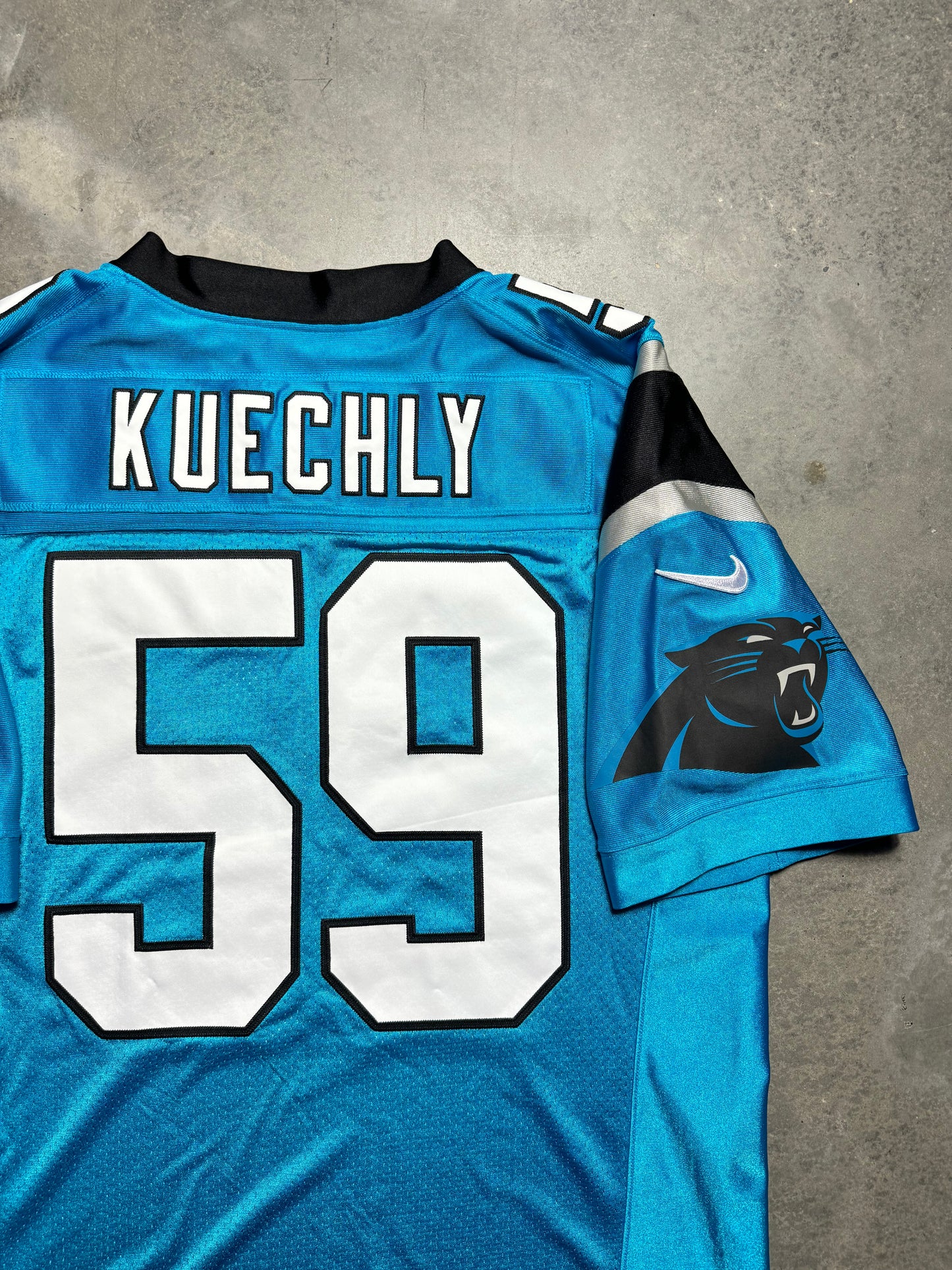2014 Carolina Panthers Luke Kuechly Alternate Blue Nike Fully Stitched On Field Authentic NFL Jersey (44/Large)