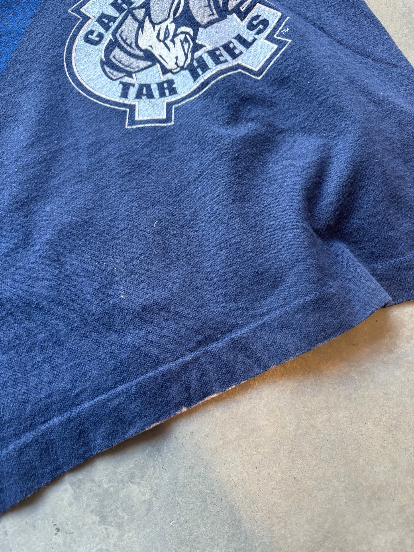 90’s UNC North Carolina Tarheels Vintage Navy Salem Sportswear Big Logo College Tee (XXL)