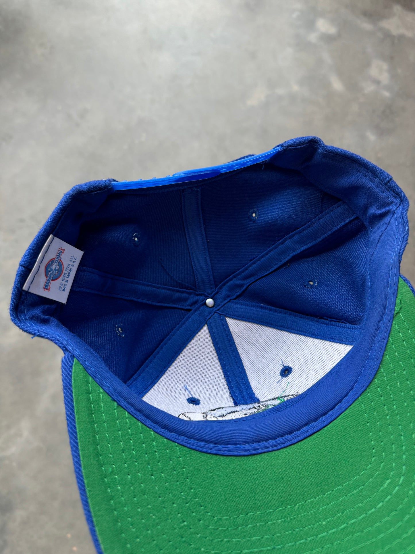 90’s Charlotte Knights Vintage MiLB Blue Minor League Baseball Snapback Hat - Deadstock (OSFA)