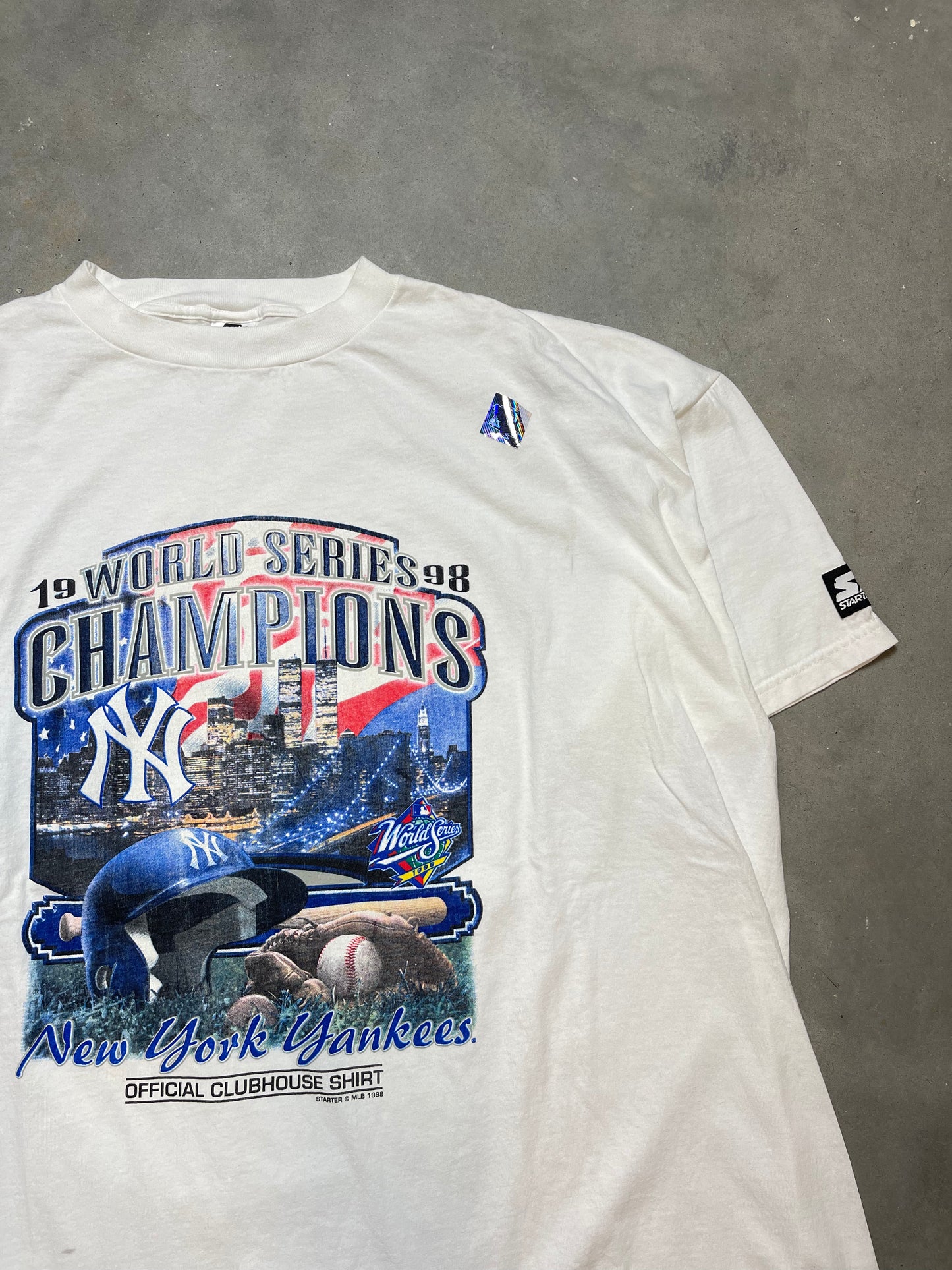 1998 New York Yankees Vintage World Series Champions Starter MLB Tee - Deadstock (XXL)