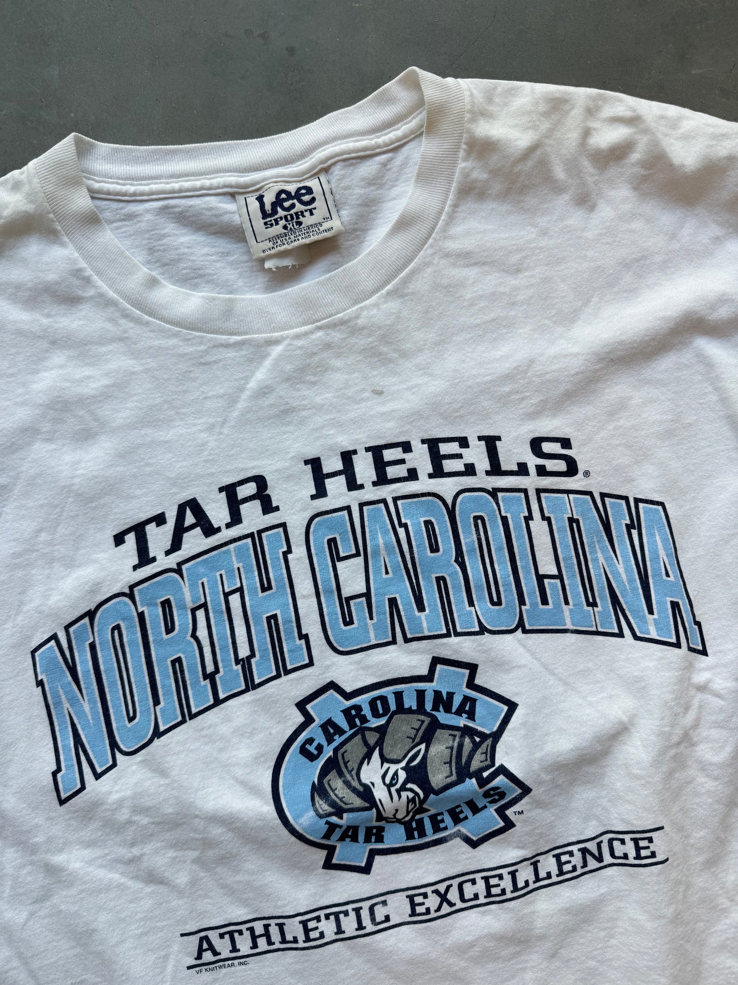 90’s UNC North Carolina Tarheels Vintage White Lee Sport College Tee (XL)
