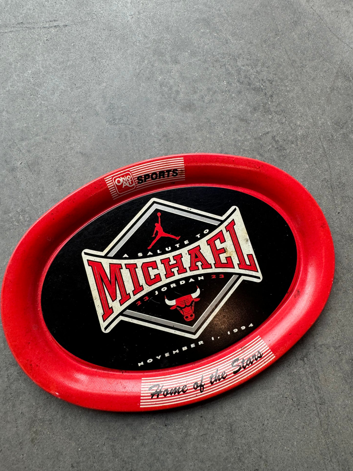 1994 Chicago Bulls Michael Jordan “A Salute To Michael Jordan” Tin Retirement Dish