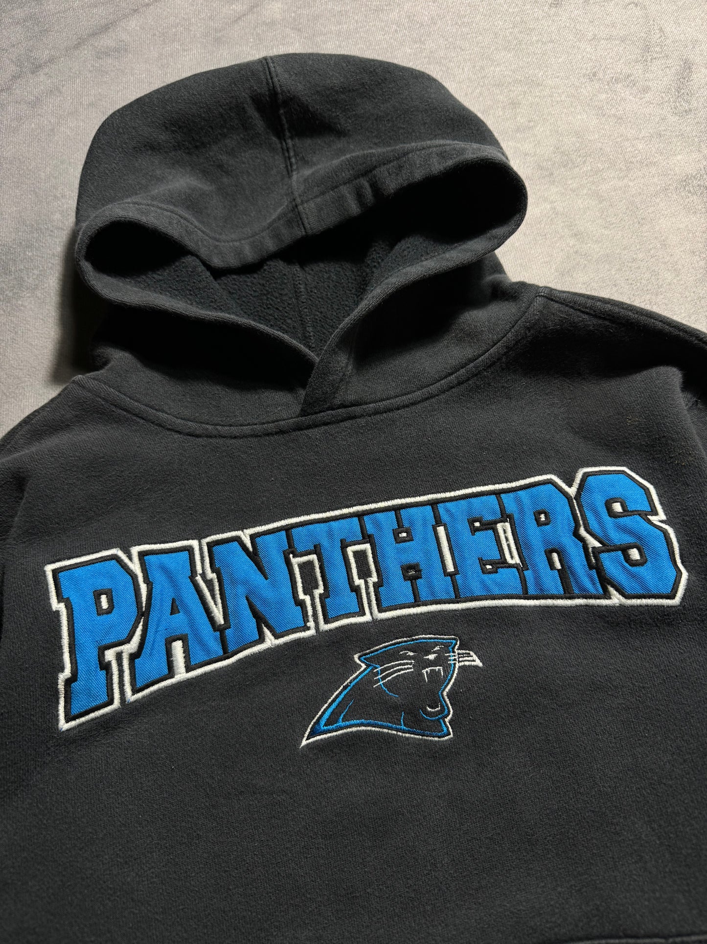 00’s Carolina Panthers Vintage Black Reebok Embroidered NFL Hoodie (Youth Medium)