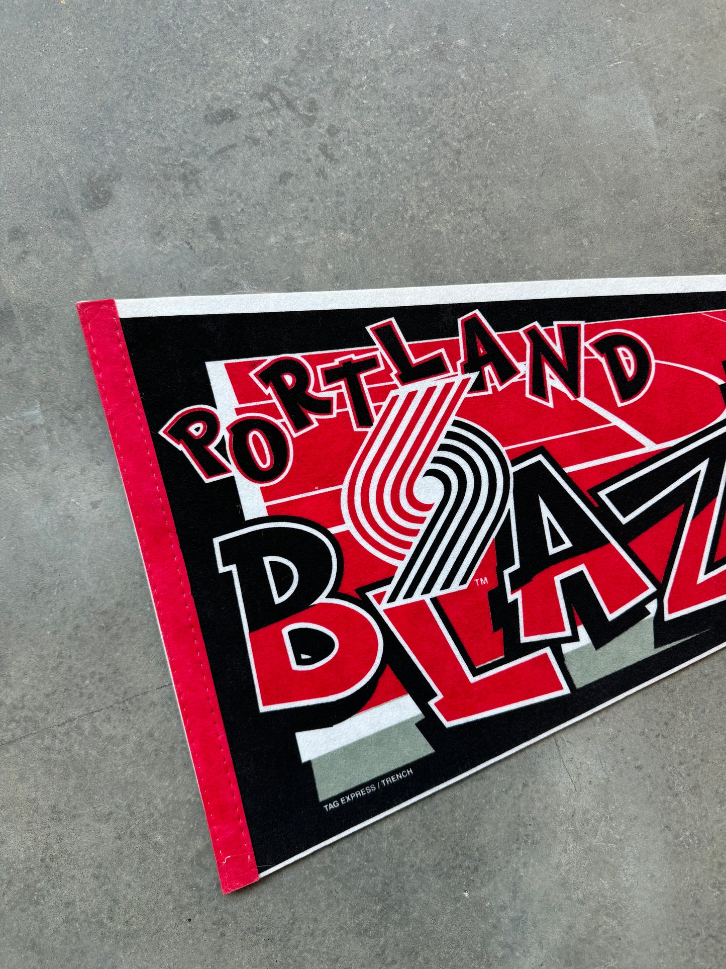 1995 Portland Trail Blazers Vintage Graffiti NBA Pennant