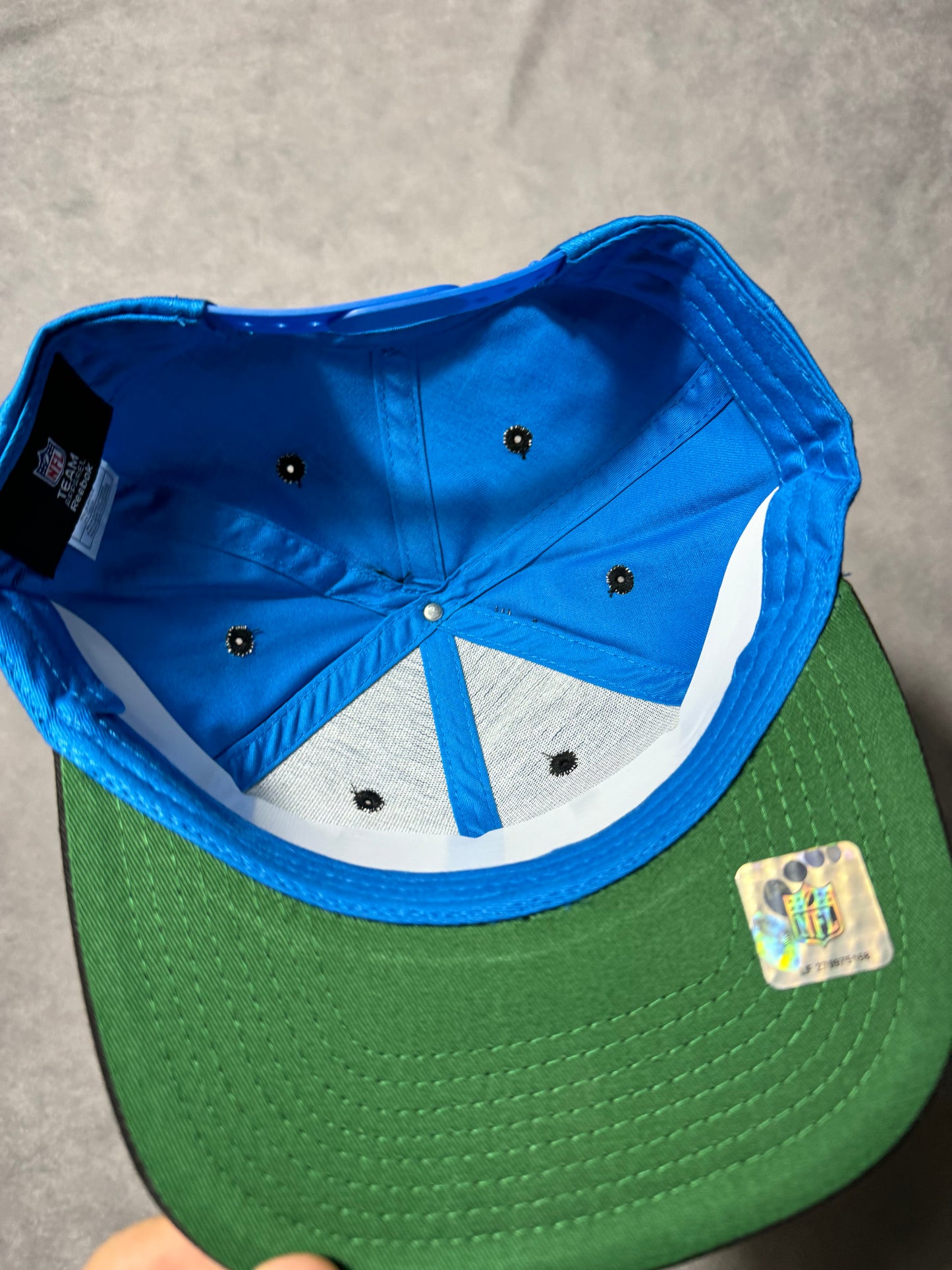 00’s Carolina Panthers Vintage Blue/Black Plain Logo NFL Snapback Hat - Deadstock (OSFA)