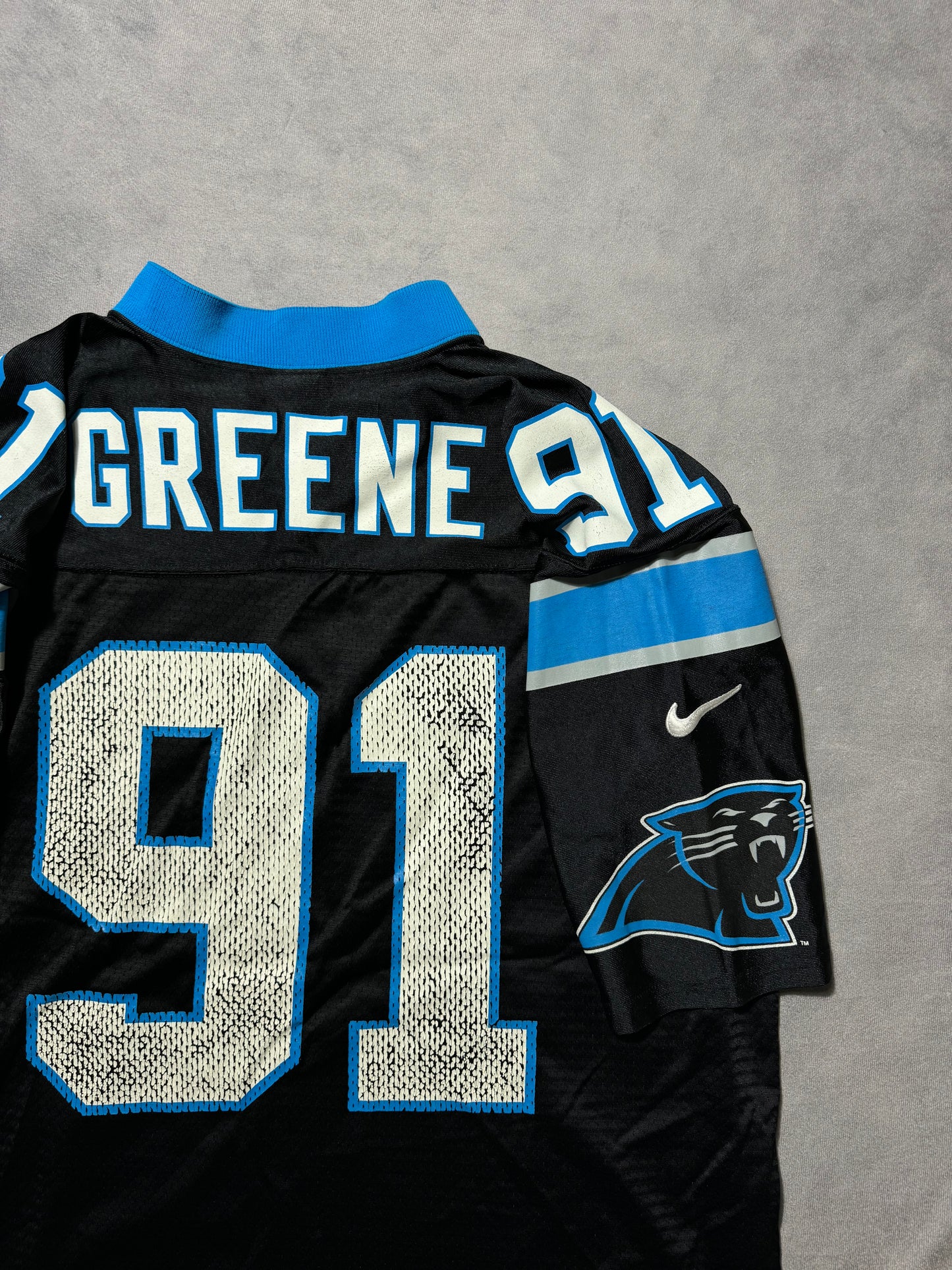 1996 Carolina Panthers Kevin Greene Vintage Black Nike Team Sports NFL Jersey (Medium)