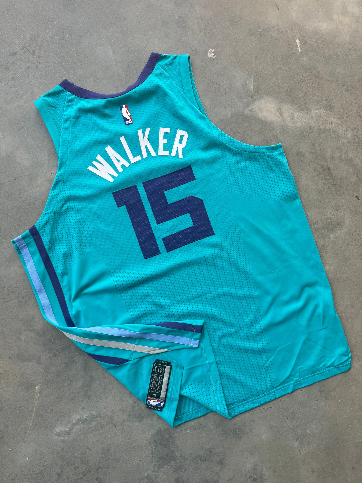 2017/2018 Charlotte Hornets Kemba Walker Teal Jordan Brand Authentic Stitched NBA Jersey (56/XXL)
