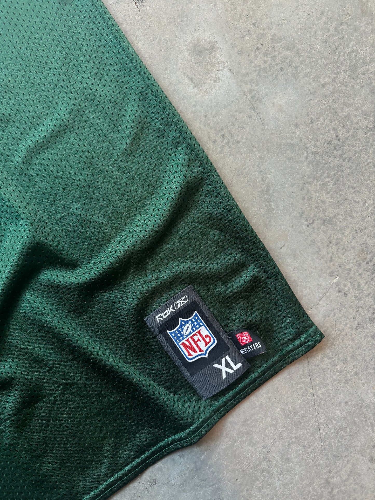 00’s New York Mets Jerricho Cotchery Vintage Green Reebok NFL Jersey (XL)