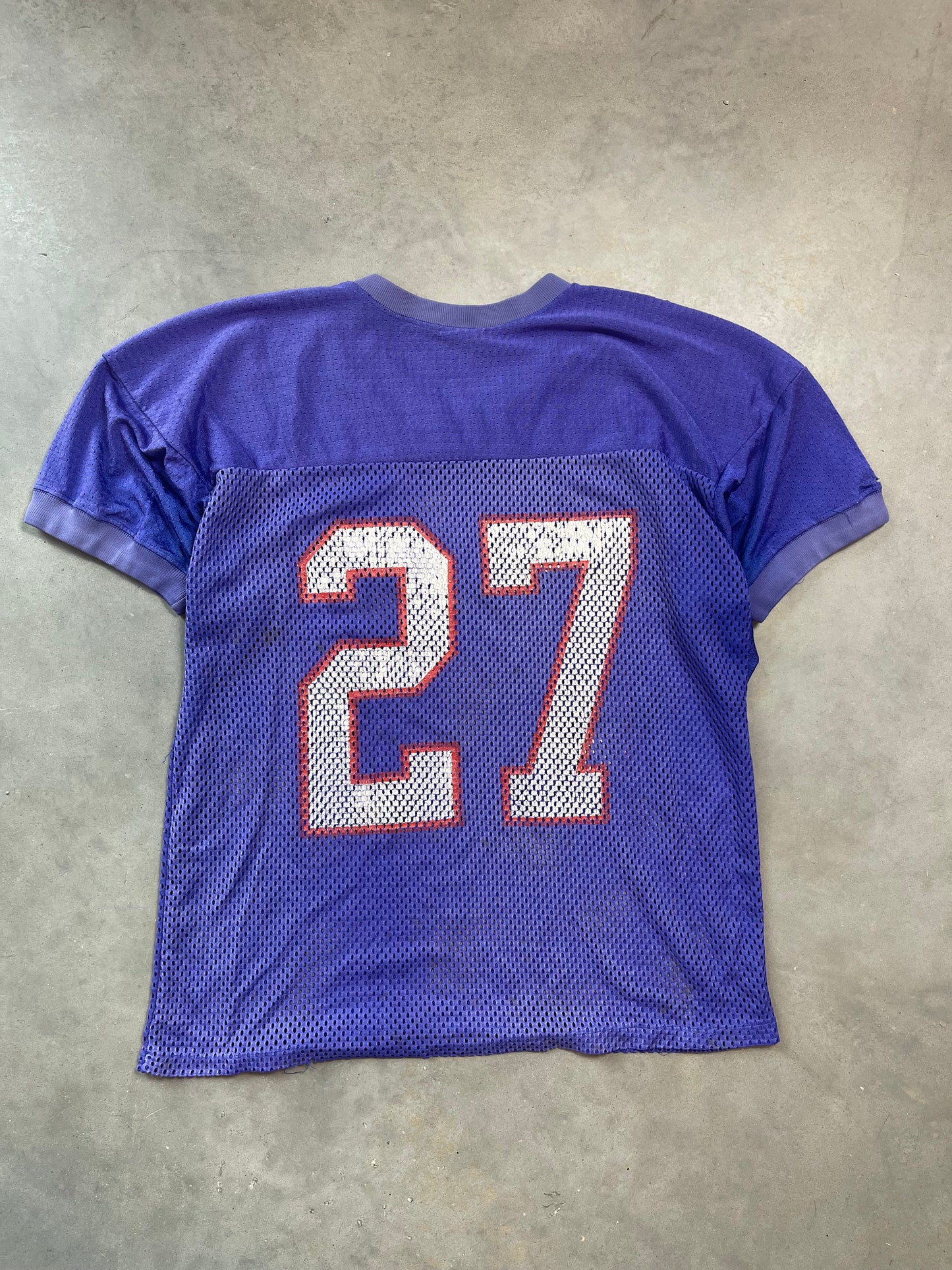 90’s Russell Athletic Vintage Purple/Red Mesh Football Practice Jersey (Large)