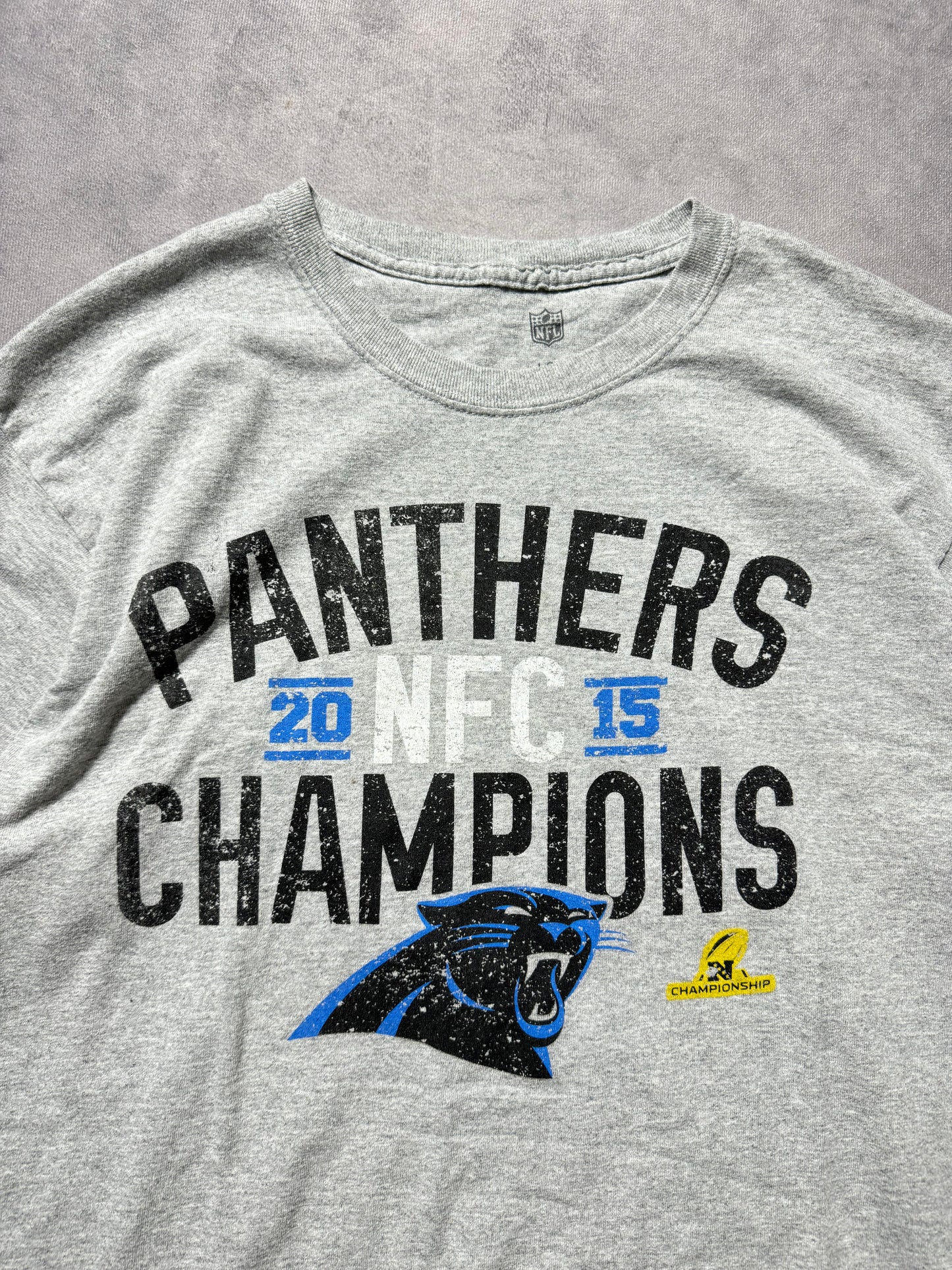 2015 Carolina Panthers NFC Champions Super Bowl 50 NFL Tee (Large)
