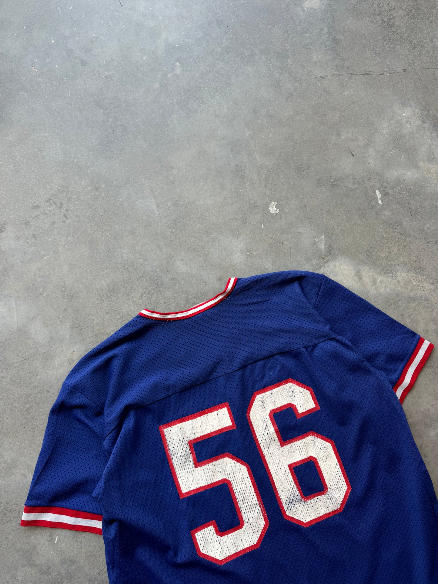 80’s New York Giants Lawrence Taylor Vintage Blue Rawlings Mesh NFL Jersey (Large)