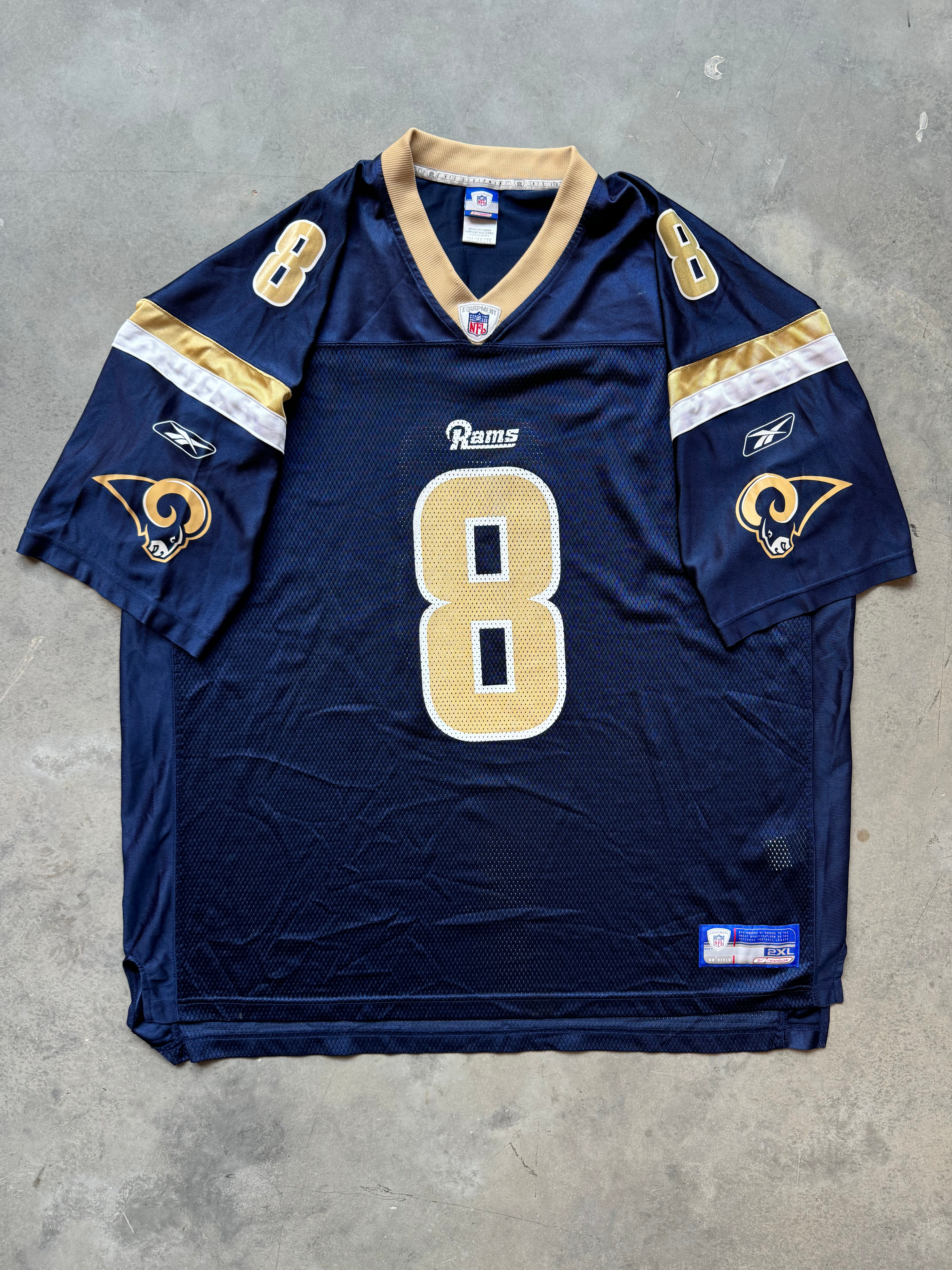 【古着】NFL ST. LOUIS RAMS ナイロンジャケット ロゴ刺繍 美品 Vintage 90's St. Louis Rams Football Blue Bomber Jacket Xlarge St