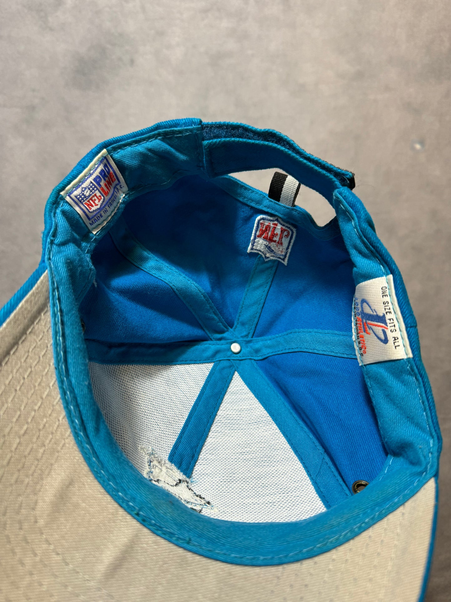90’s Carolina Panthers Vintage Alternate Blue Logo Athletic NFL Strapback Hat (OSFA)