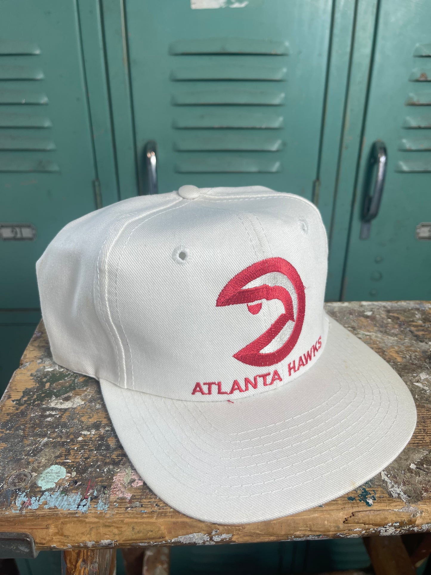90’s Atlanta Hawks Vintage NBA Plain Logo Snapback Hat - Deadstock (OSFA)