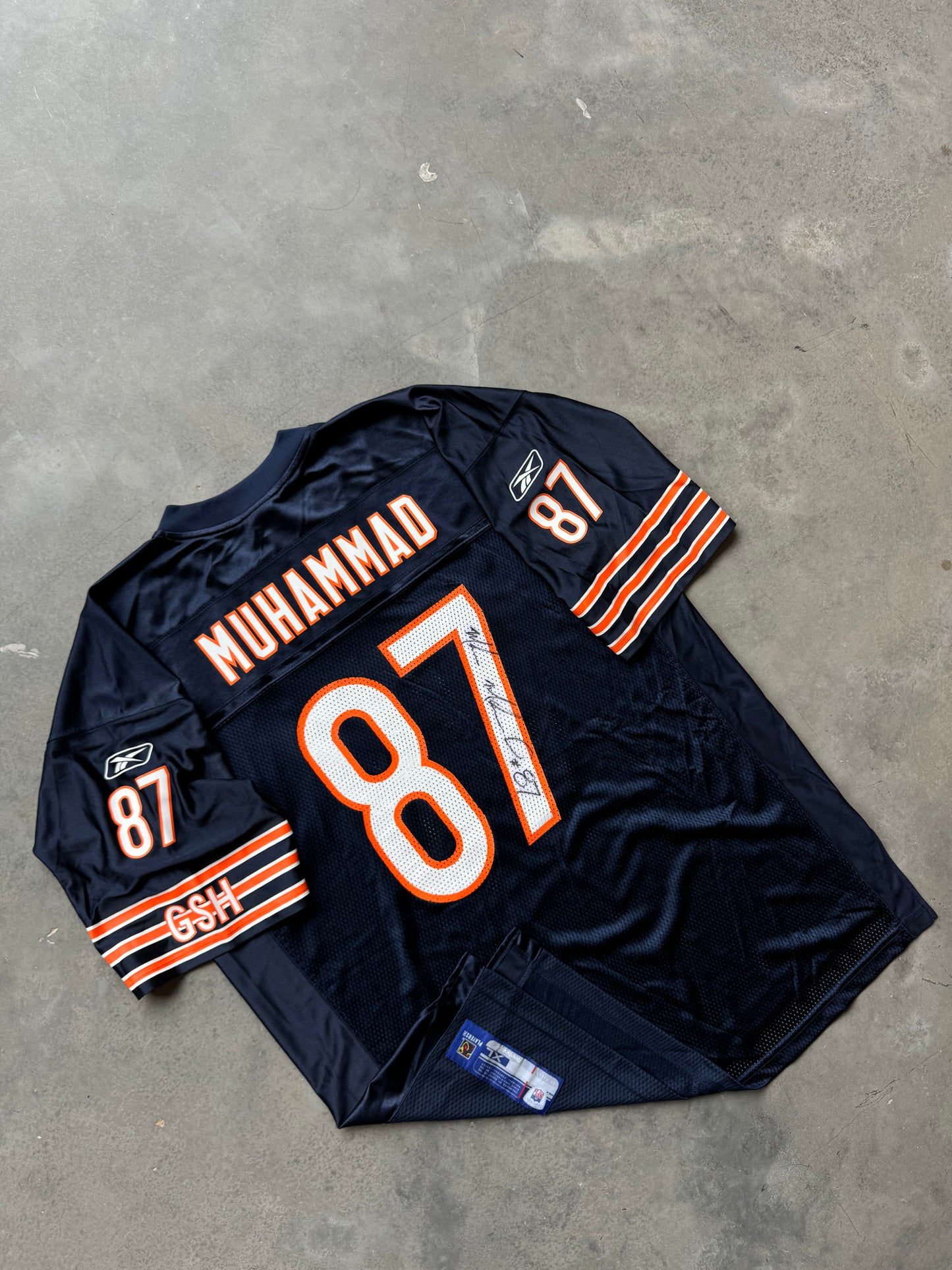 00’s Chicago Bears Muhsin Muhammad Vintage Navy Blue Reebok NFL Jersey - Deadstock & Signed (XL)