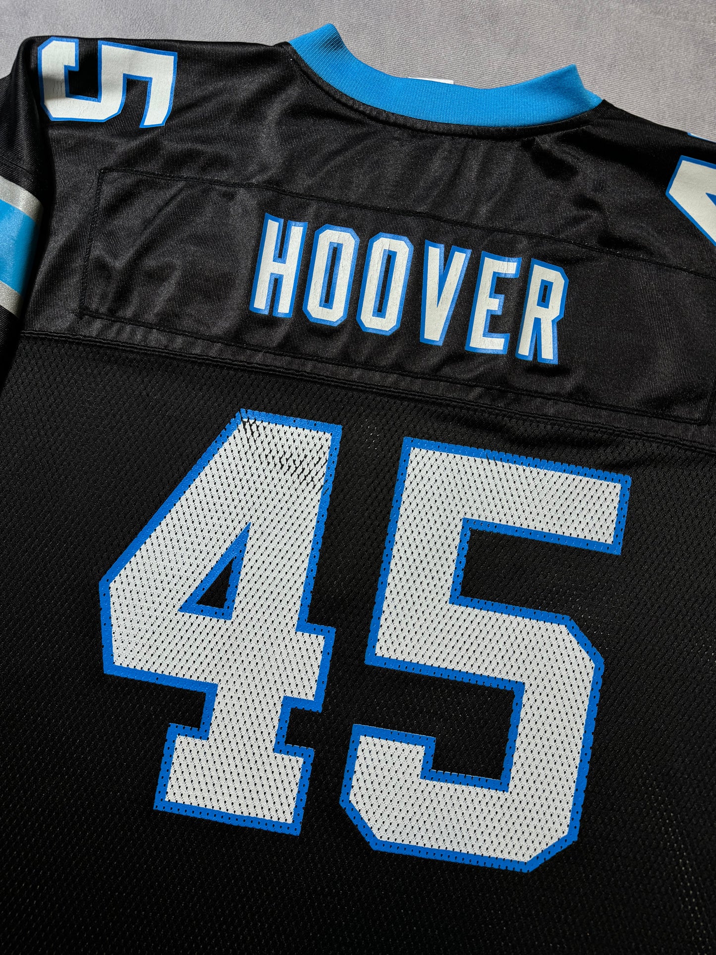 00’s Carolina Panthers Brad Hoover Vintage Black Reebok NFL Jersey (XL)