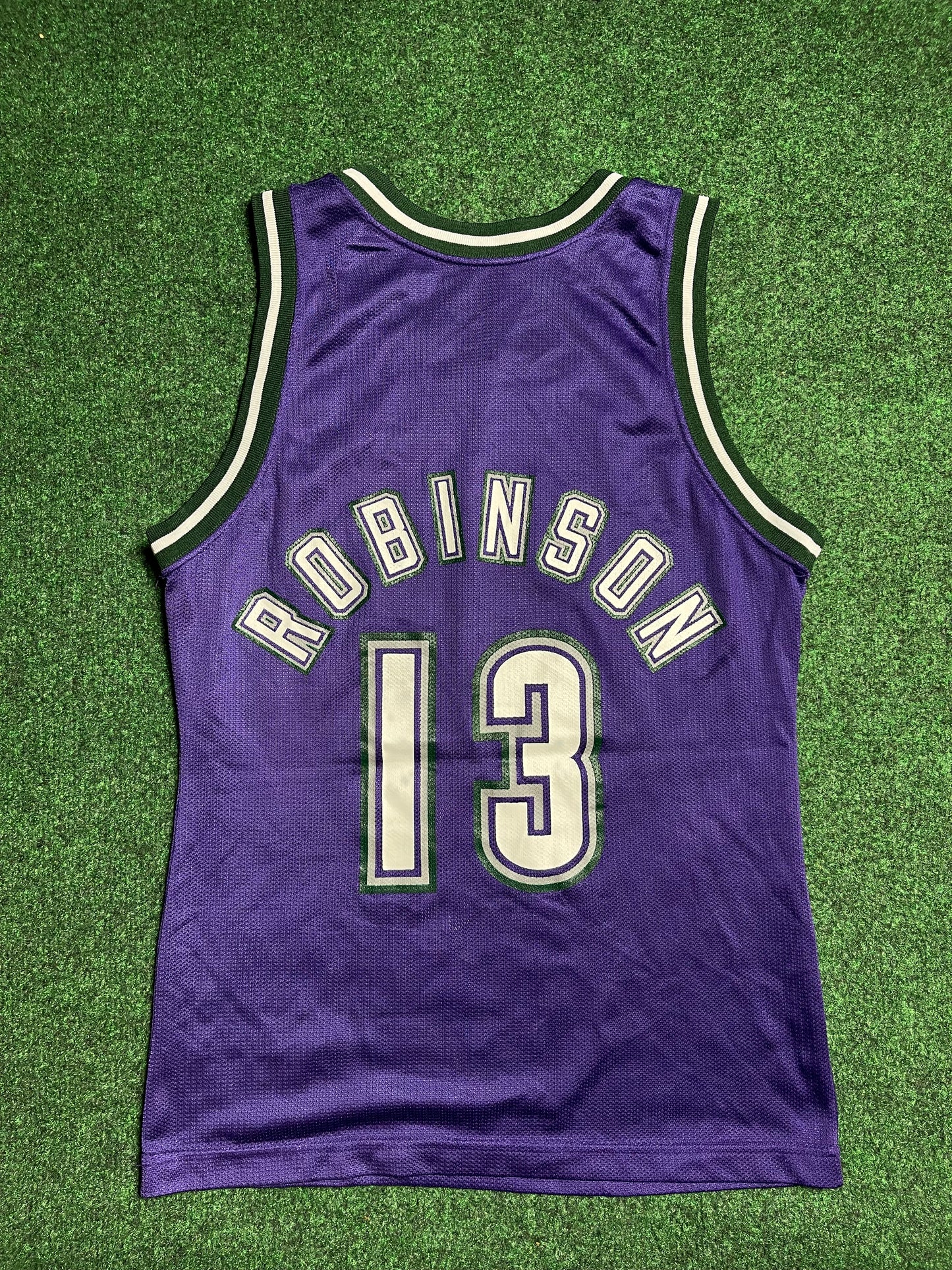 1995 Milwaukee Bucks Glenn Robinson Vintage Champion NBA Jersey (Small)