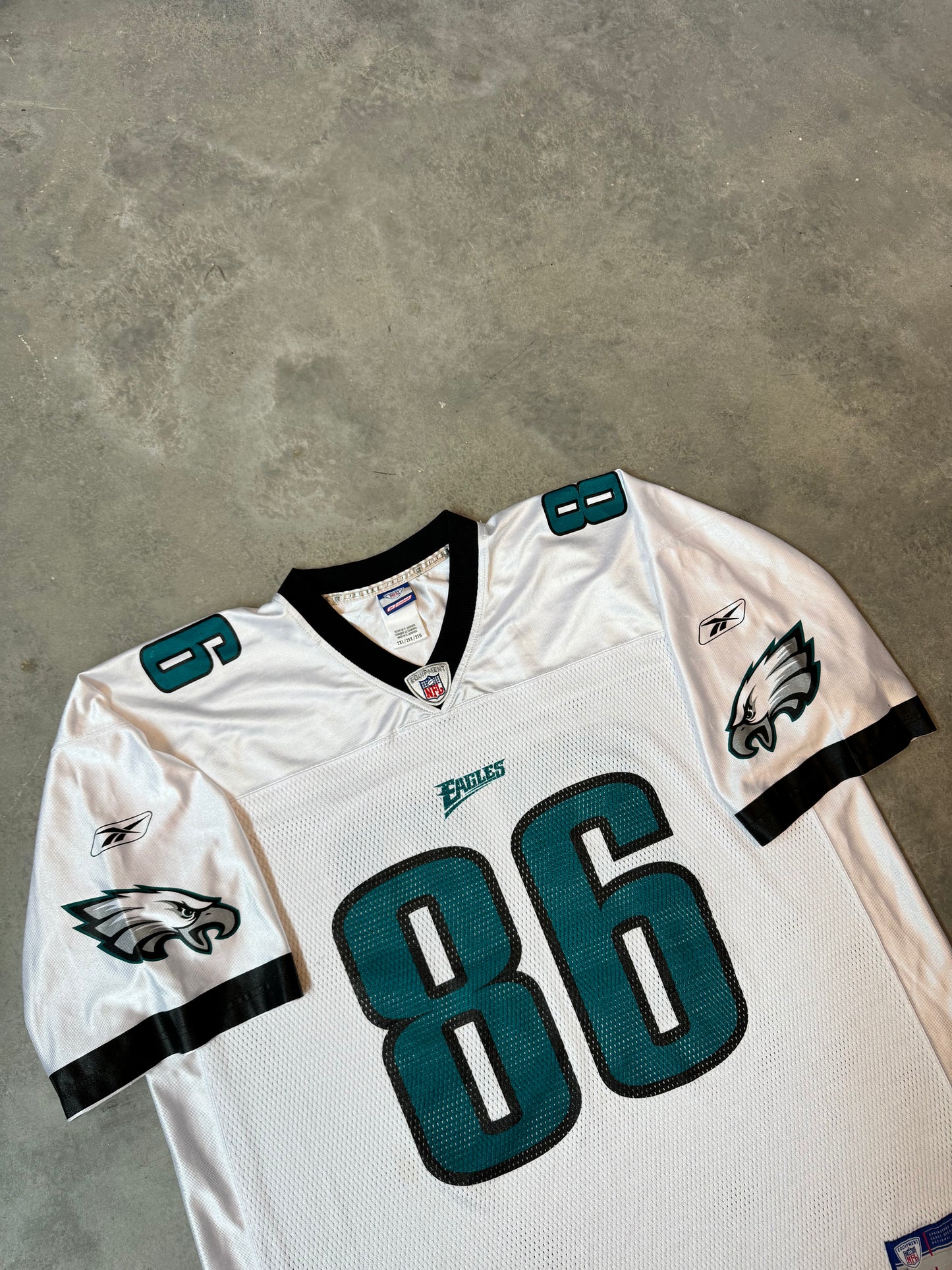 00’s Philadelphia Eagles Antonio Freeman Vintage White Reebok NFL Jersey (XXL)