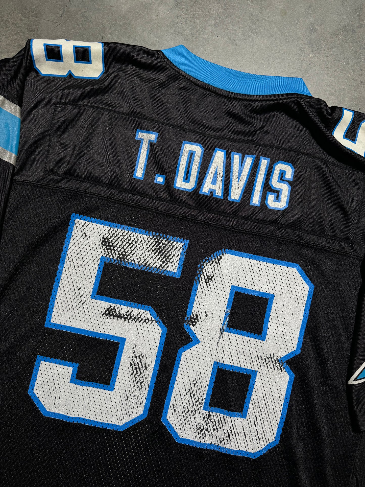 2006 Carolina Panthers Thomas Davis Vintage Black Reebok NFL Jersey (XL)