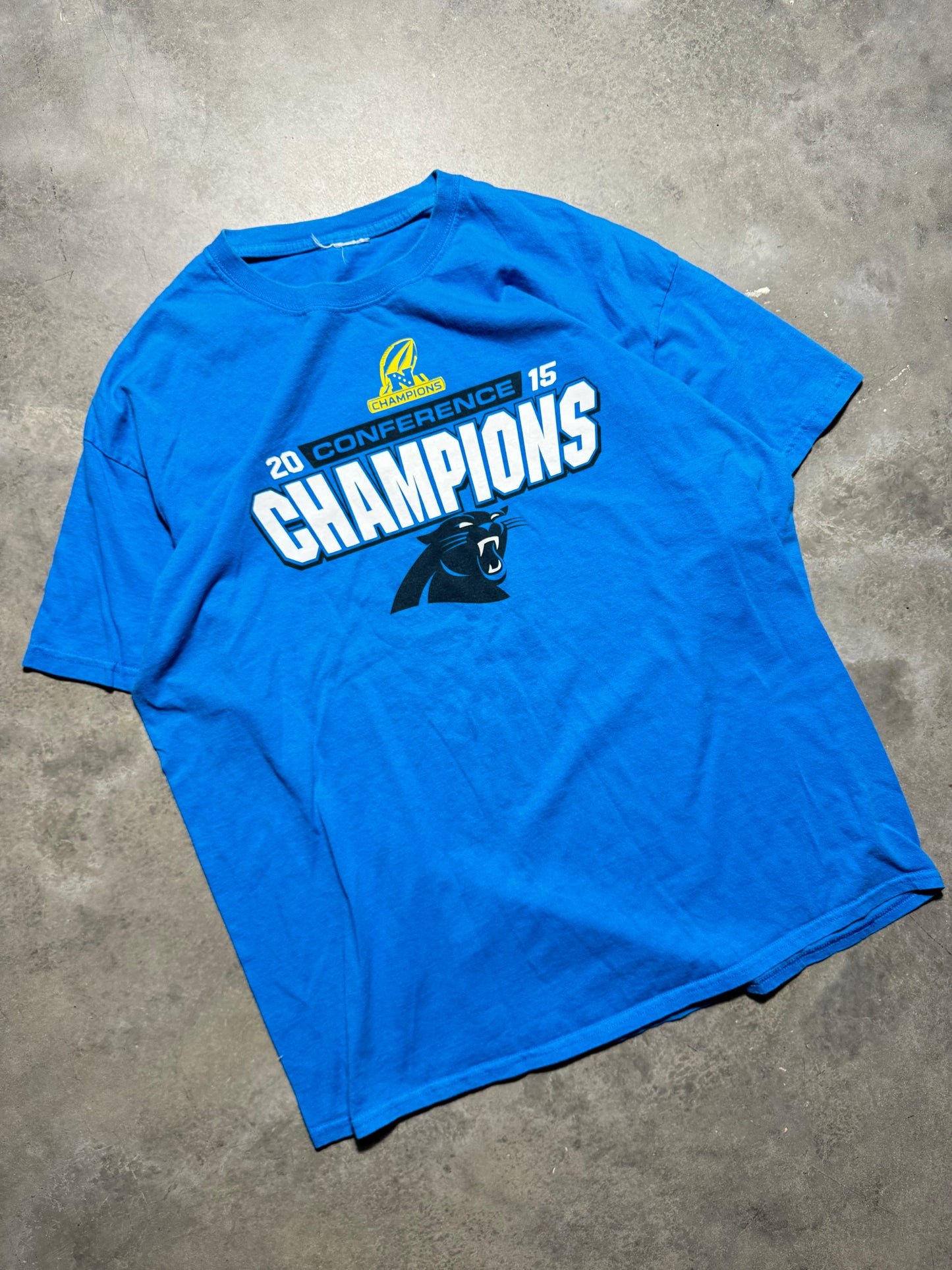 2015 Carolina Panthers NFC Champions Super Bowl 50 NFL Tee (XL)
