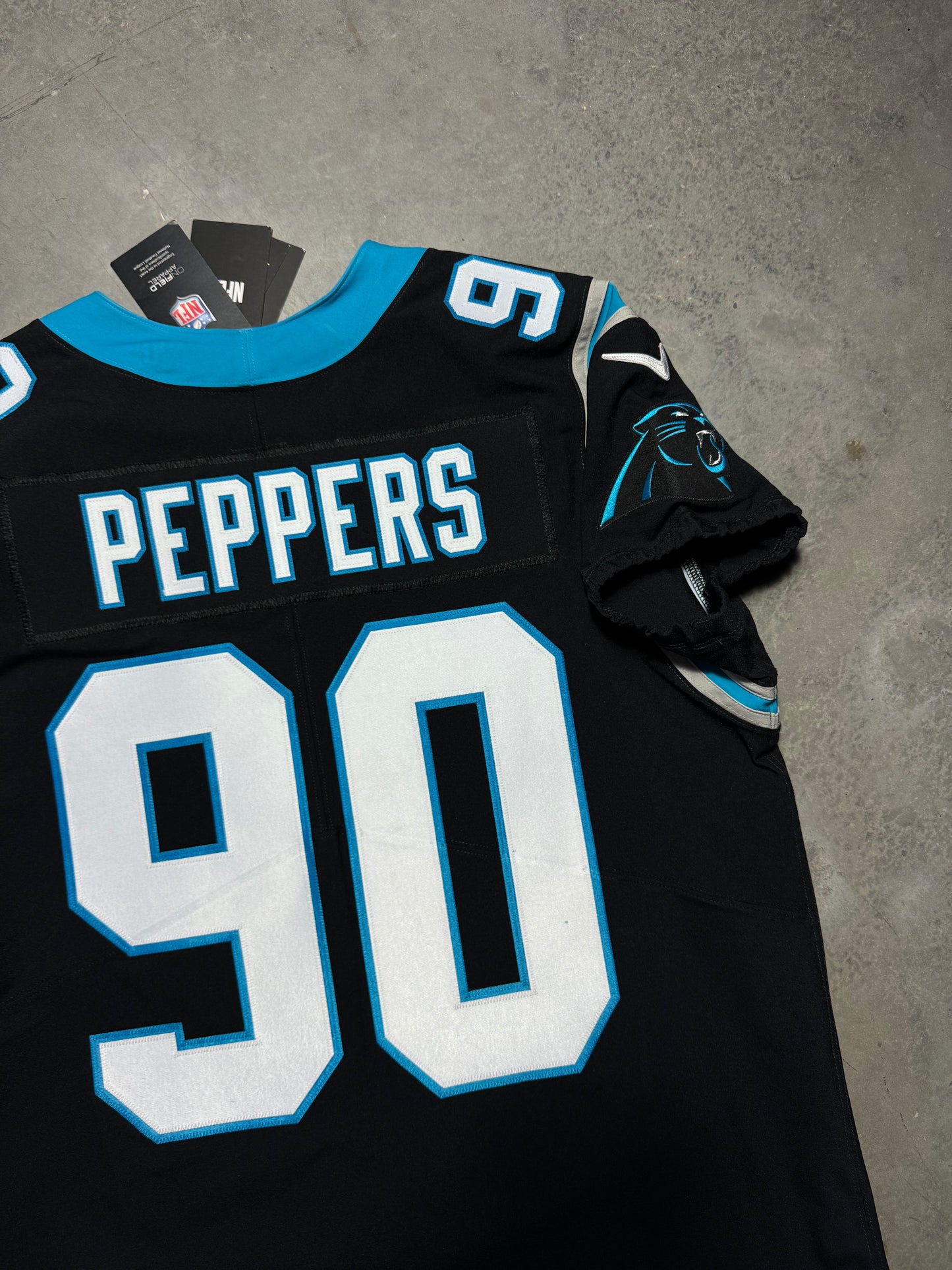 Carolina Panthers Julius Peppers Black Nike Vapor FUSE Elite On Field Authentic Stitched NFL Jersey - Deadstock (48/XL)
