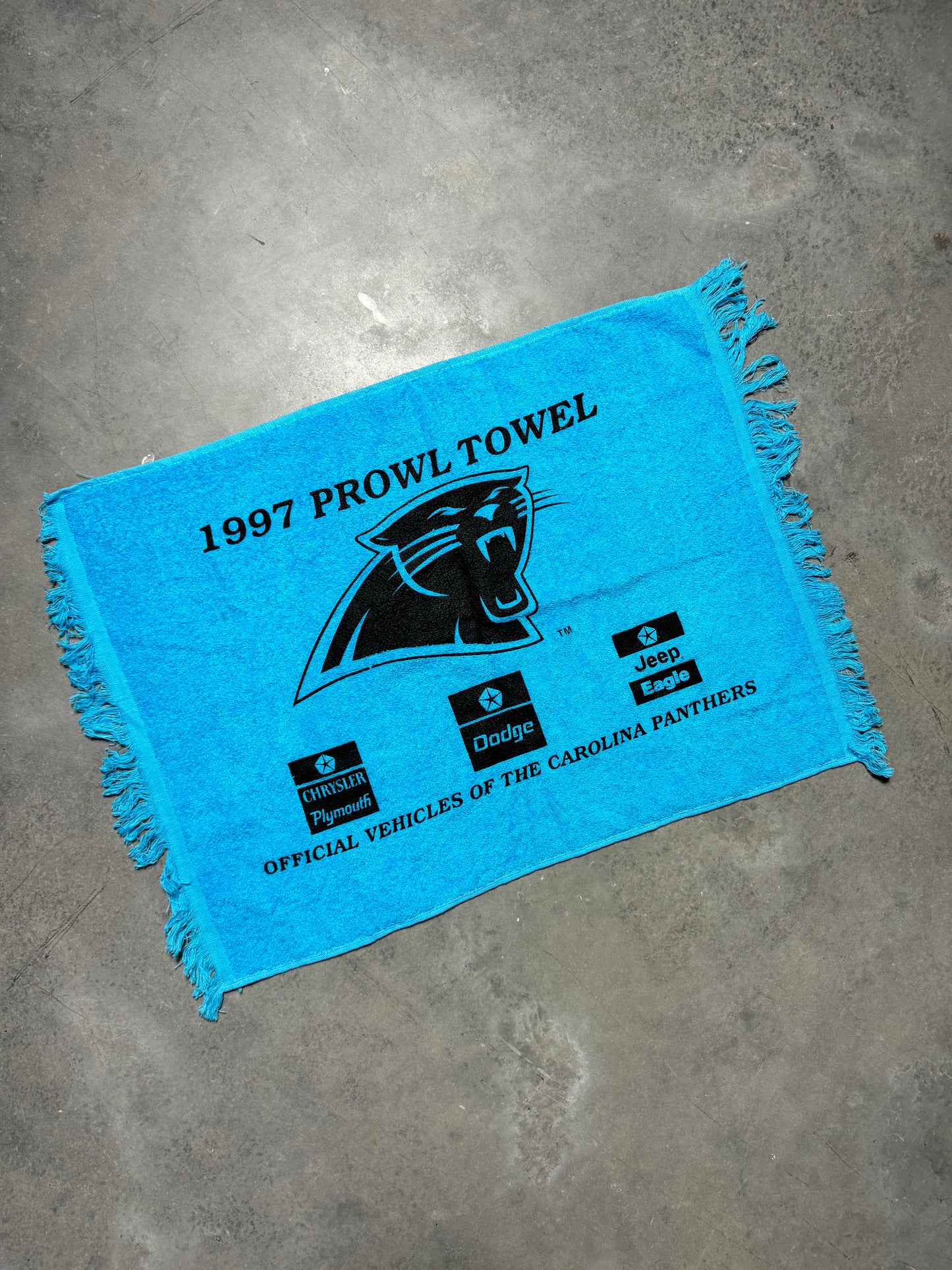 1997 Carolina Panthers Vintage Fan Cotton Display Prowl Towel