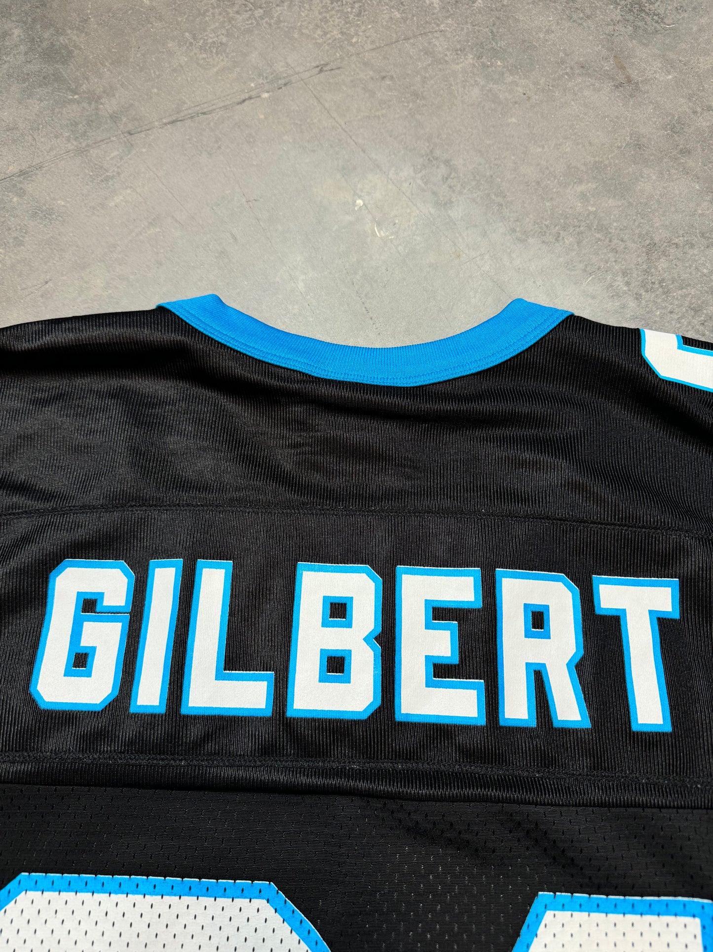 90’s Carolina Panthers Sean Gilbert Vintage Black Logo Athletic NFL Jersey - Deadstock (Large)